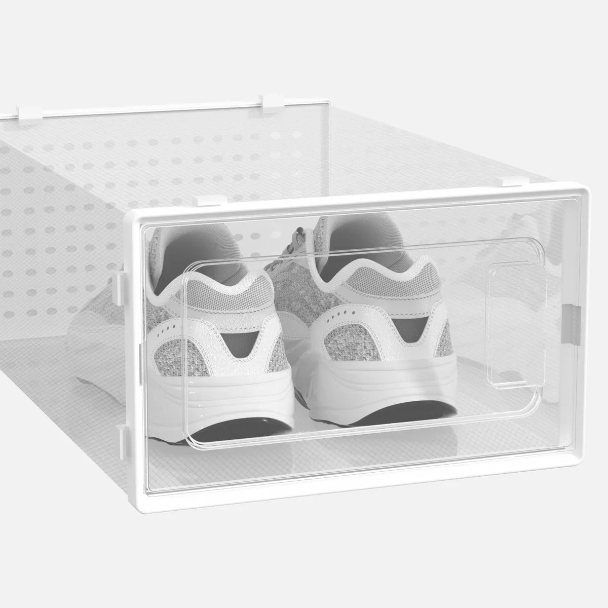 12 Pack of Plastic Stackable Shoe Boxes - Image 22