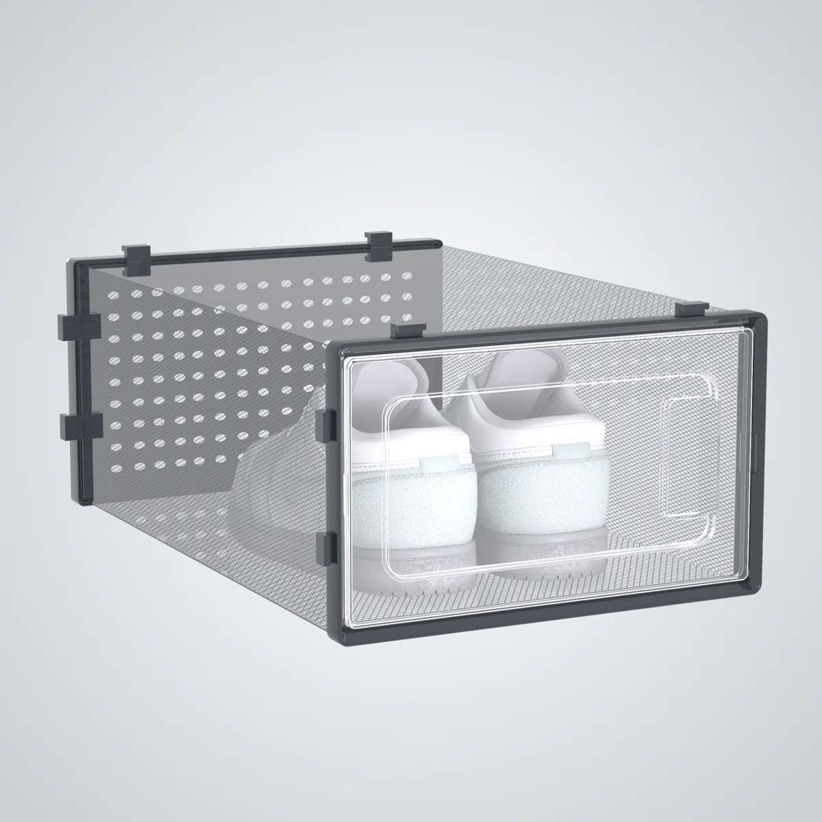 12 Pack of Plastic Stackable Shoe Boxes - Image 28