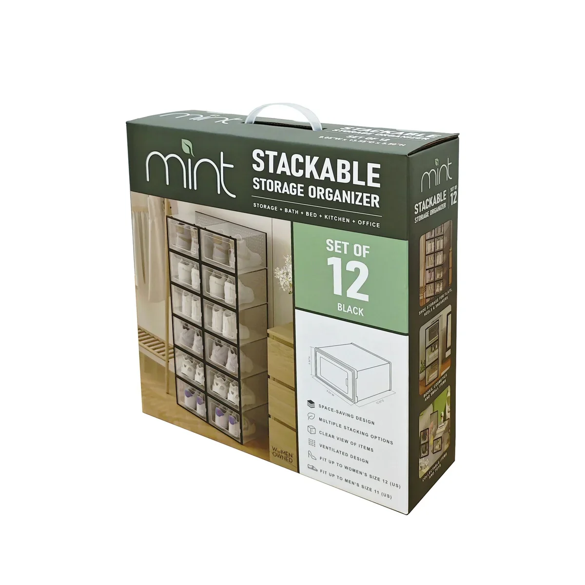 12 Pack of Plastic Stackable Shoe Boxes - Image 4