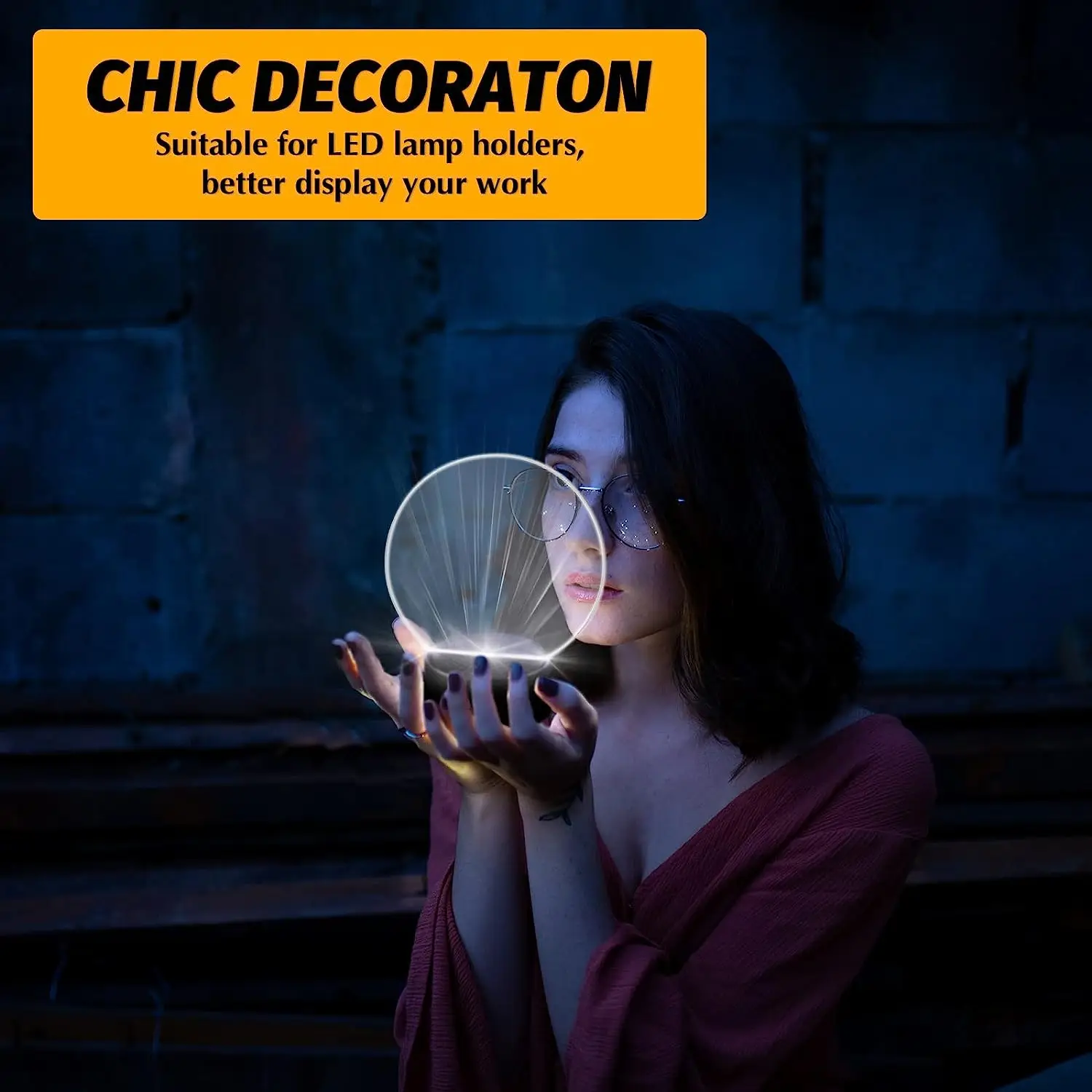 12 Pcs 3D LED Light Lamp Bases 16-Color Remote USB Stand for Acrylic Resin Glass - Image 6