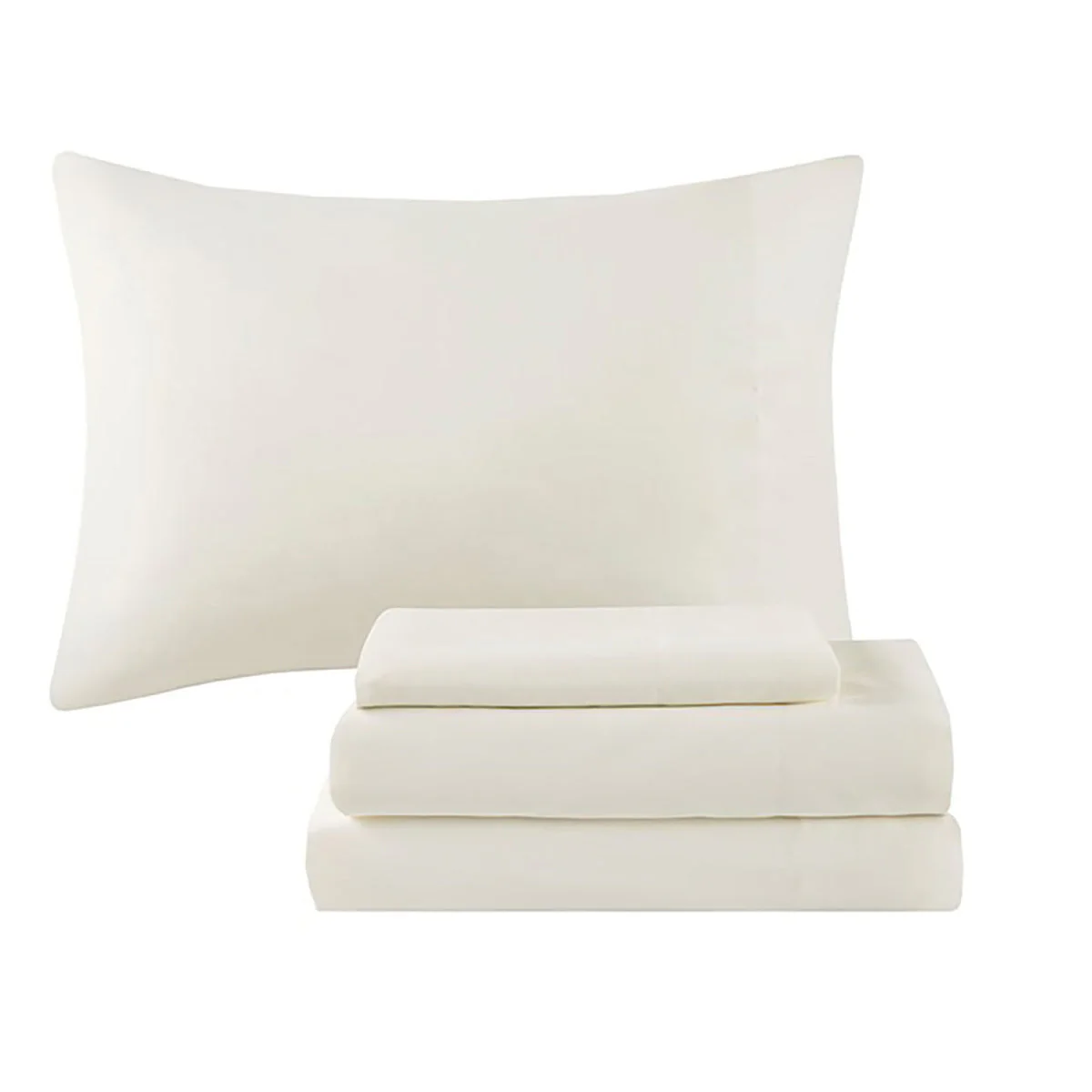 12 Piece Comforter Set with Cotton Bed Sheets Blue King - Image 4