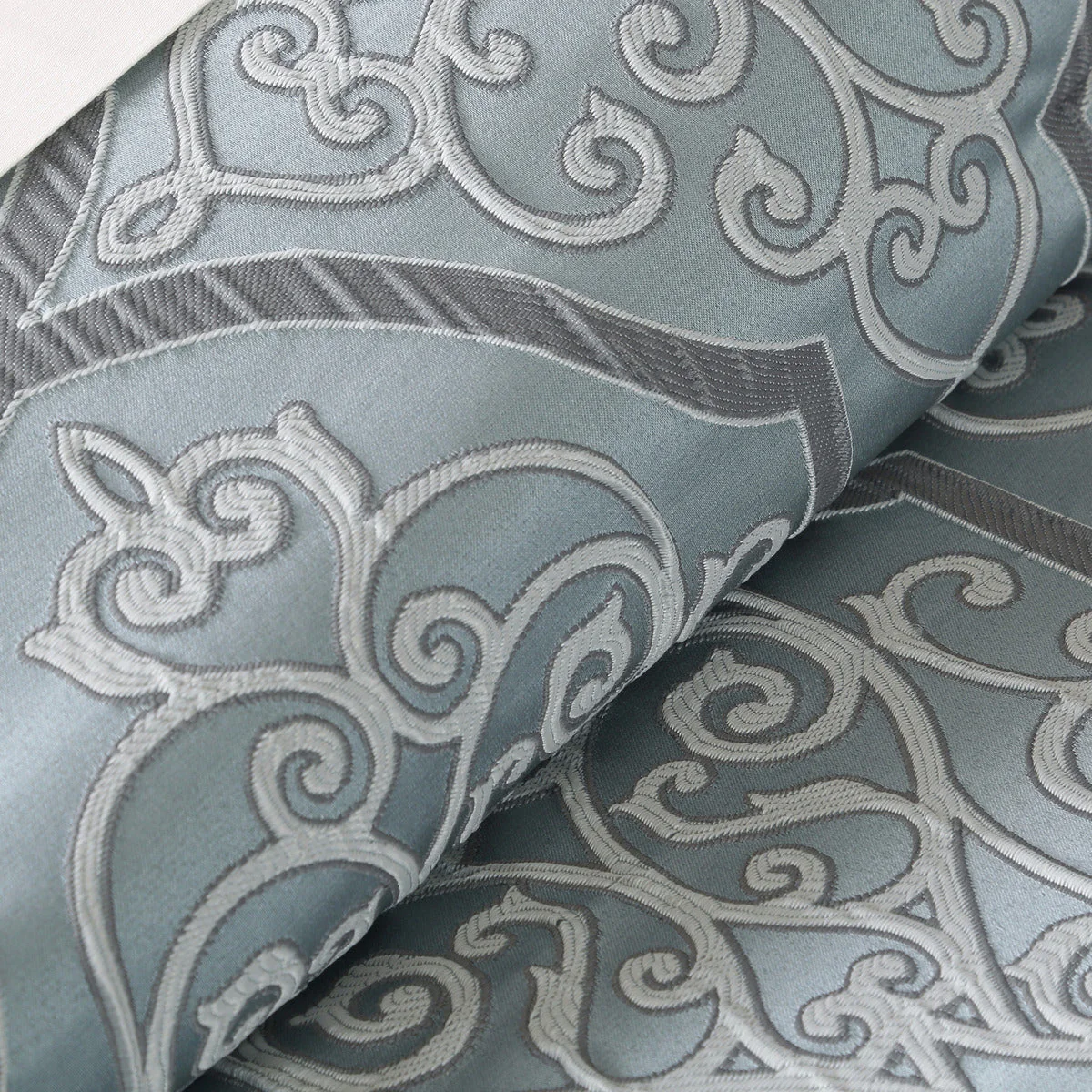 12 Piece Comforter Set with Cotton Bed Sheets Blue King - Image 8
