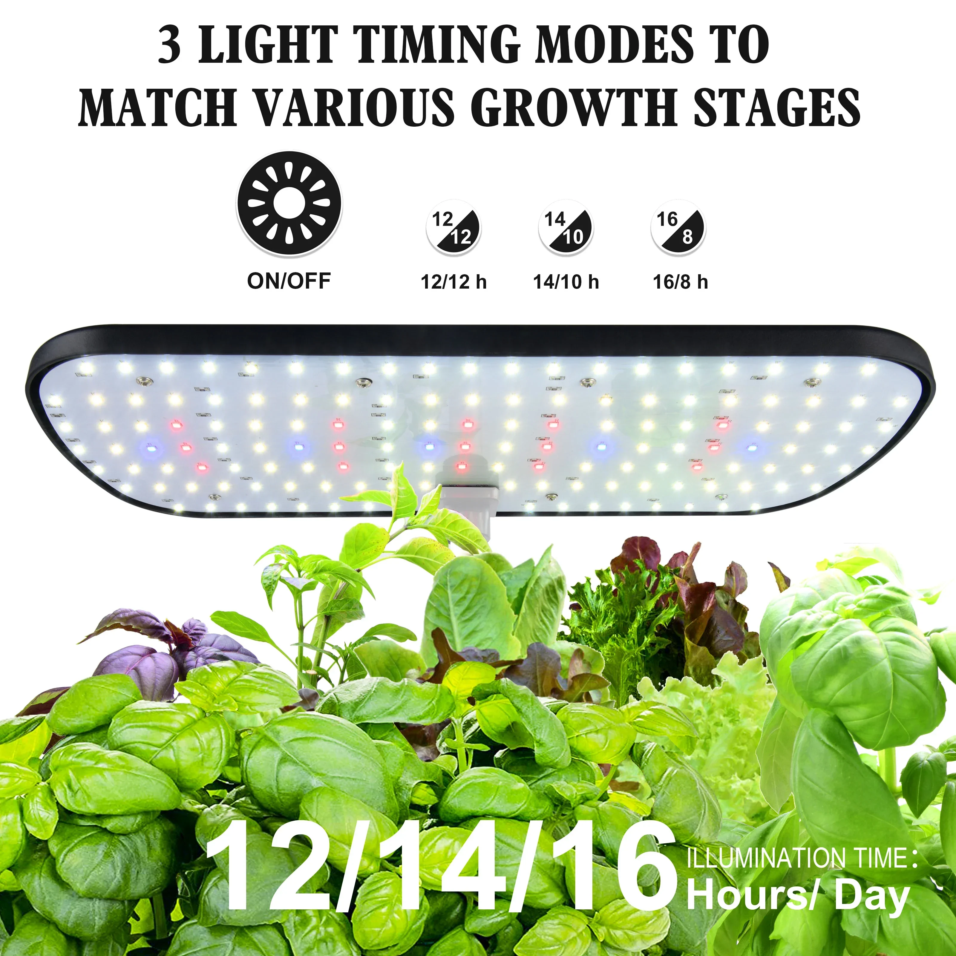12 Pod Hydroponic Growing System Indoor Herb Garden LED Grow Light Timer - Image 4