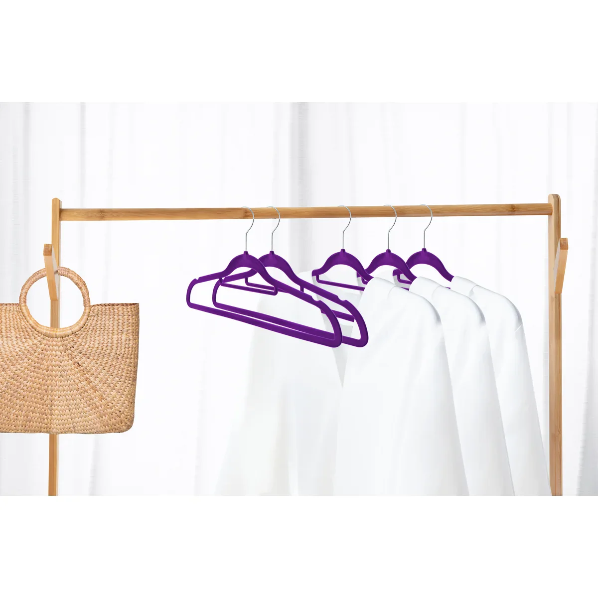 120 Pack of Premium Velvet Non-Slip Hangers with 360 Degree Rotatable Hook - Image 38