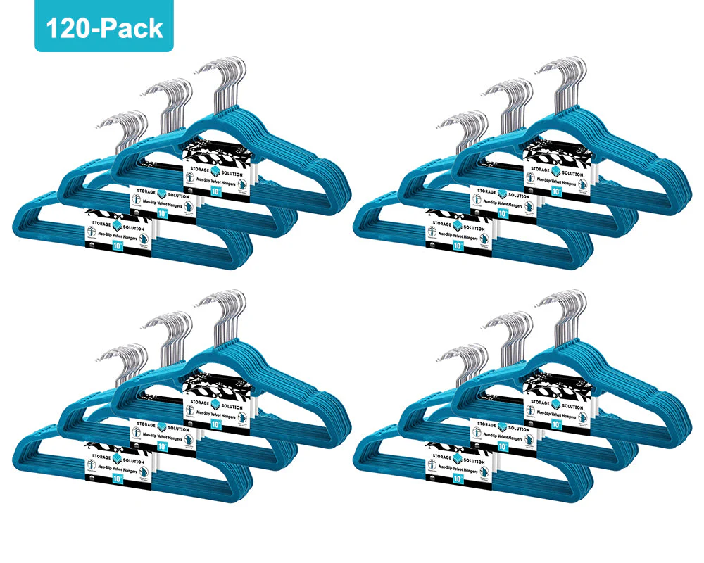 120 Pack of Premium Velvet Non-Slip Hangers with 360 Degree Rotatable Hook - Image 5