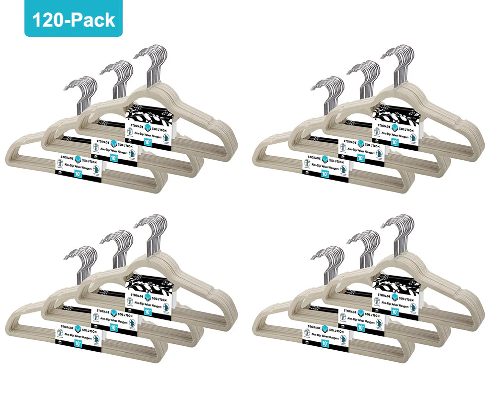 120 Pack of Premium Velvet Non-Slip Hangers with 360 Degree Rotatable Hook - Image 7