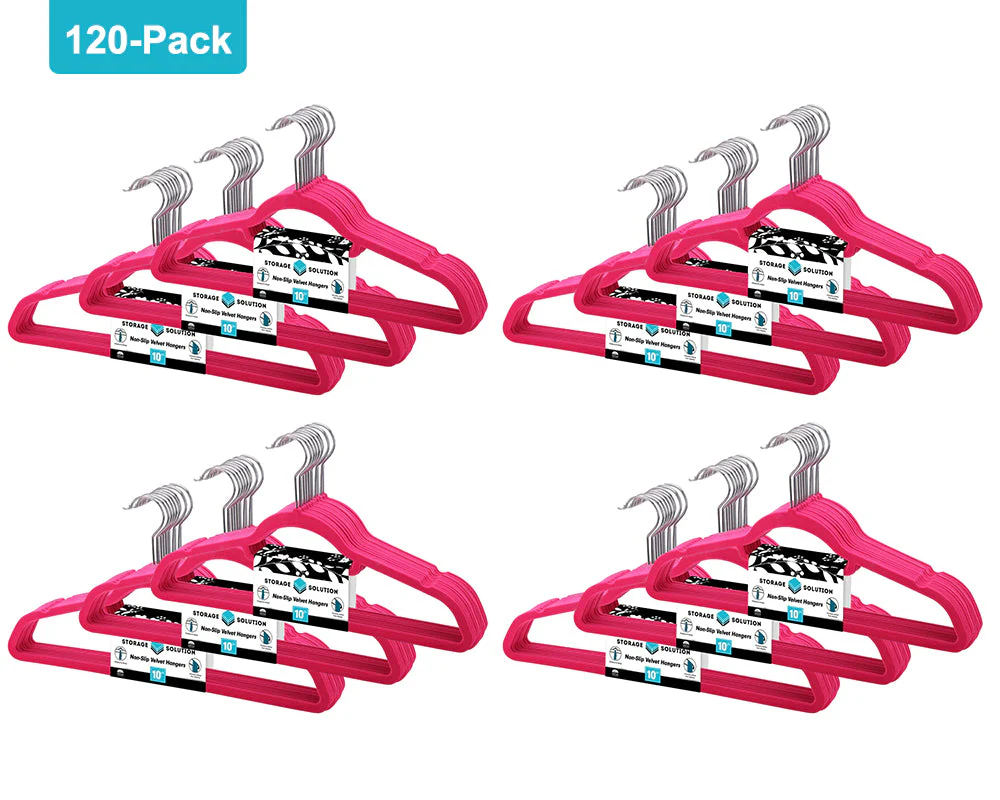 120 Pack of Premium Velvet Non-Slip Hangers with 360 Degree Rotatable Hook - Image 8