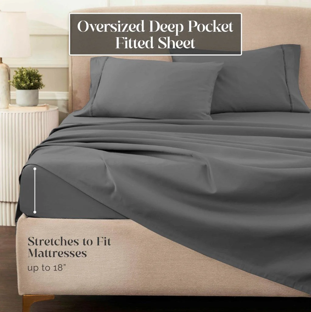 1200 Thread Count Egyptian Cotton Sateen Sheet Set - Image 16
