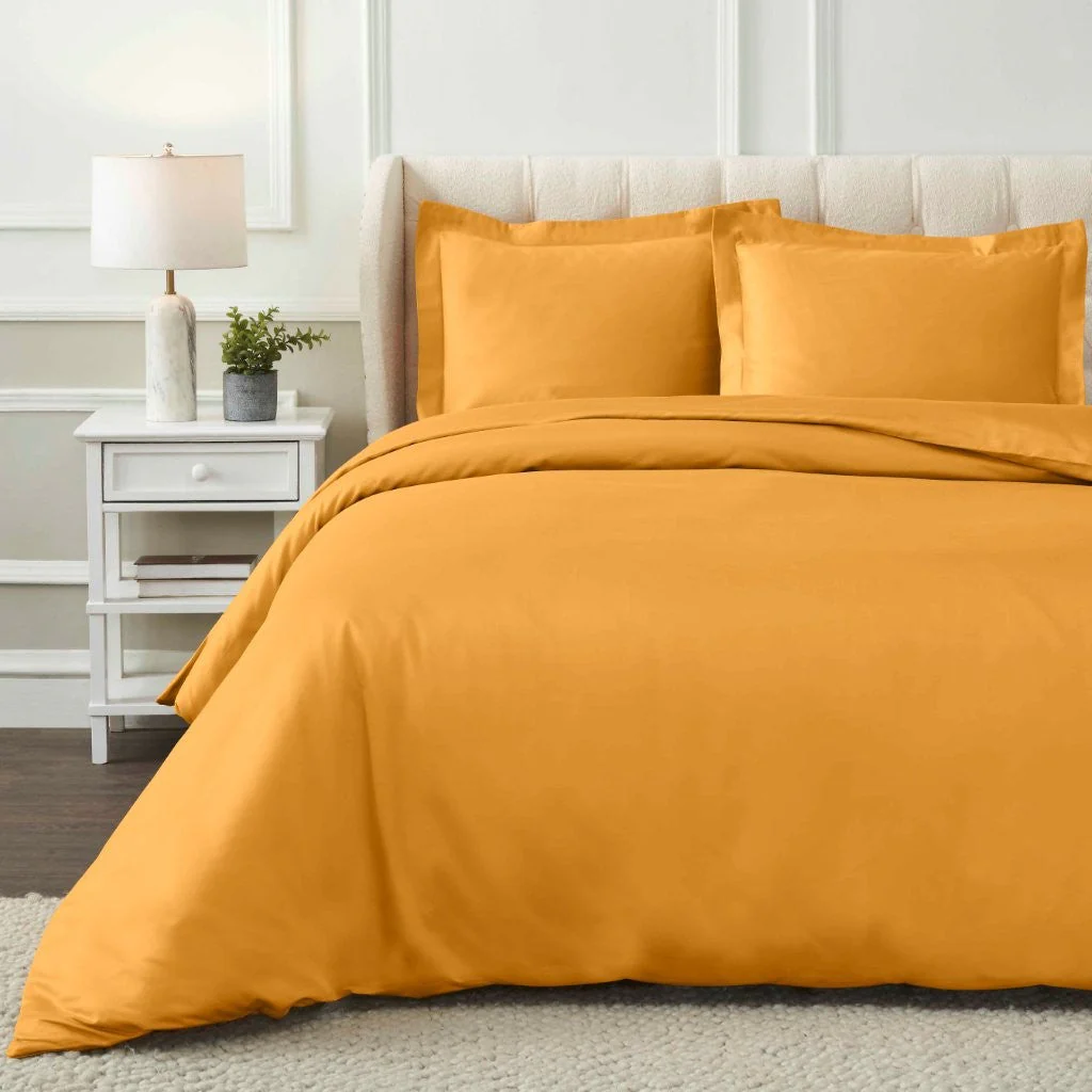 1200 Thread Count Egyptian Cotton Solid Duvet Cover Set - Image 13