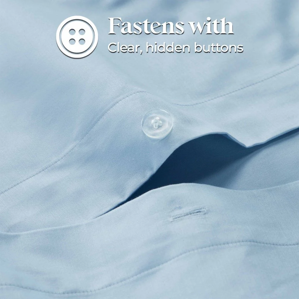 1200 Thread Count Egyptian Cotton Solid Duvet Cover Set - Image 14