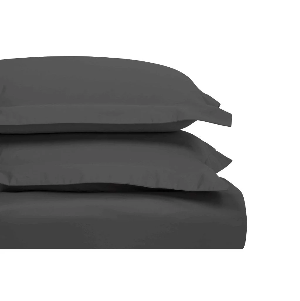 1200 Thread Count Egyptian Cotton Solid Duvet Cover Set - Image 19