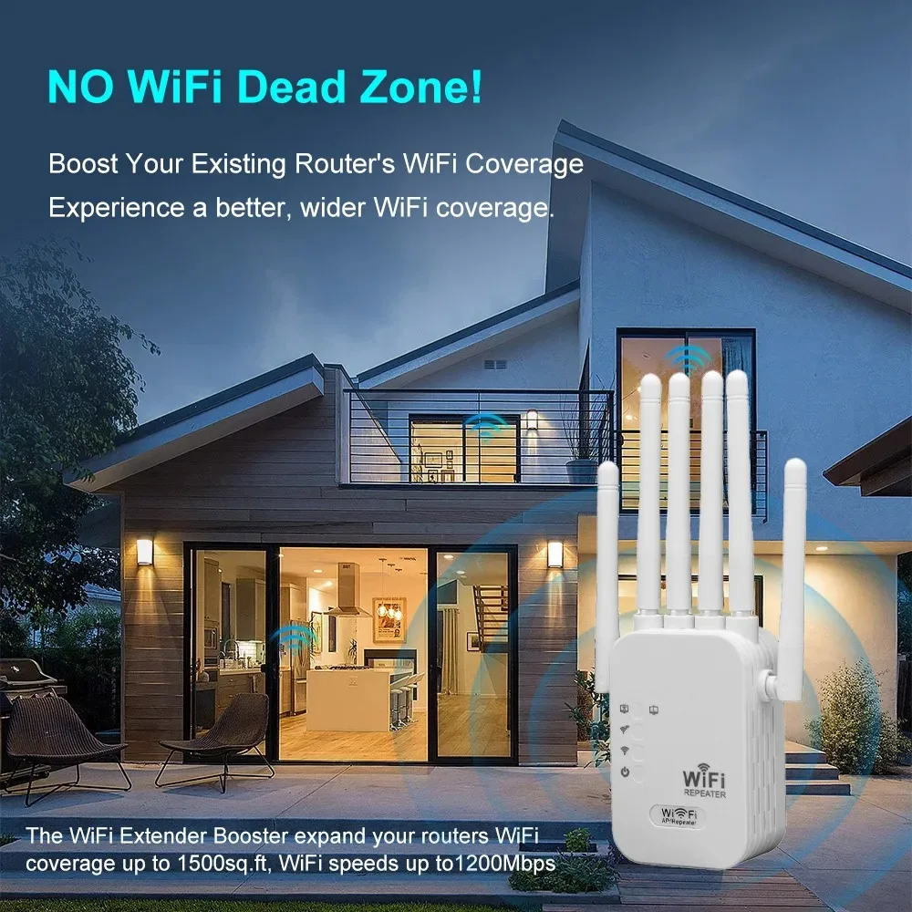 1200Mbps Dual Band WiFi Extender Signal Booster Repeater 2.4G 5G - Image 3