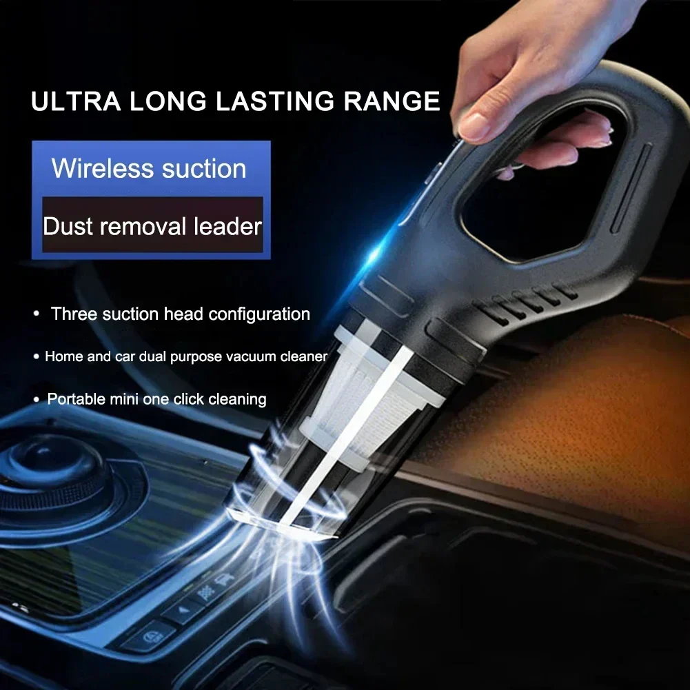 120W Cordless Car Vacuum Cleaner Powerful Suction USB Rechargeable for Pet Hair - Image 2