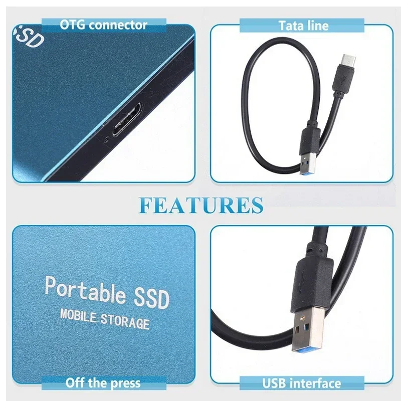 128TB External SSD USB 3.1 & USB-C Portable Solid State Drive - Image 5