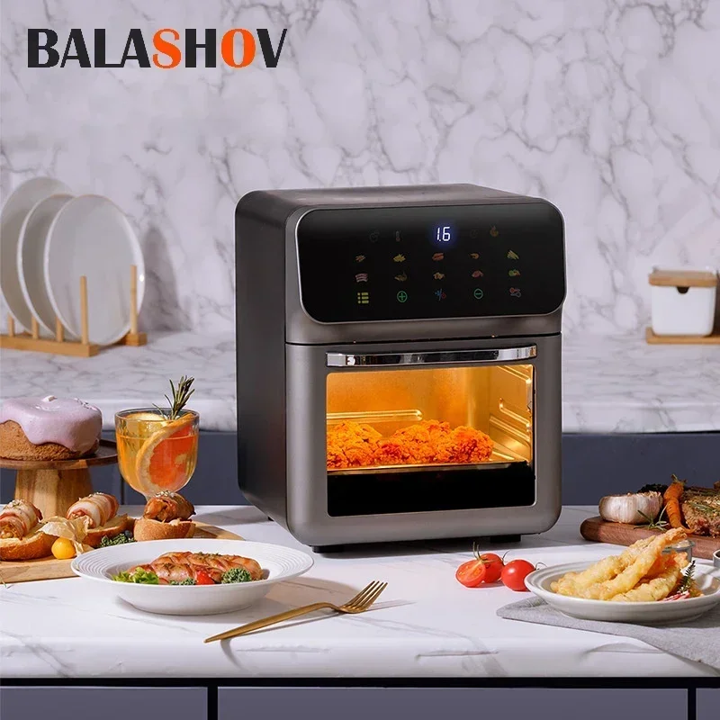 12L Large Air Fryer Oven 360° Convection Oil Free with Viewing Window - Image 2