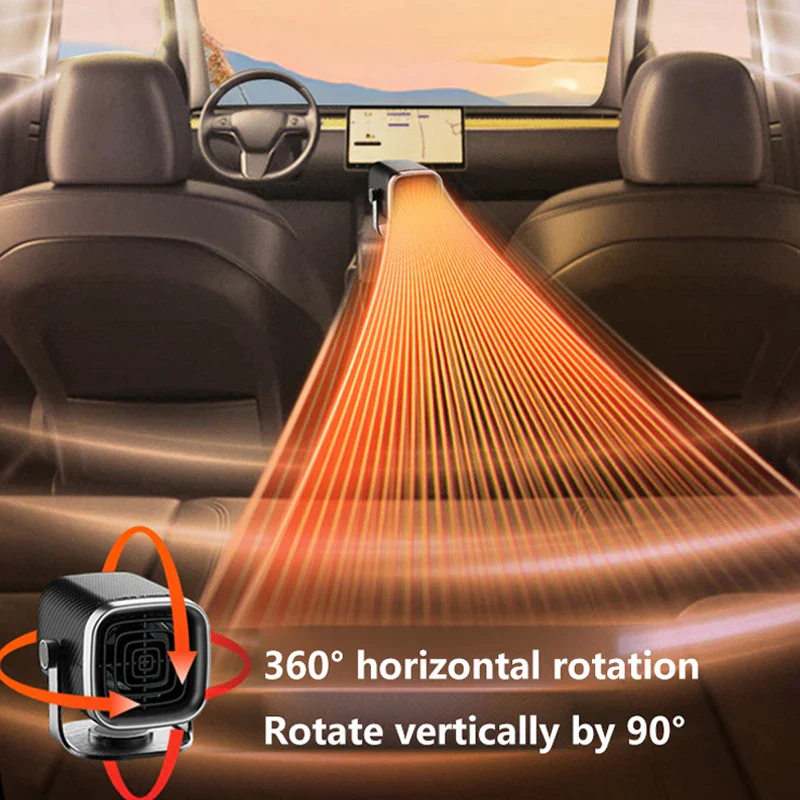 12V 24V Car Heater Fast Windshield Defroster Portable Winter Demister 150W - Image 4