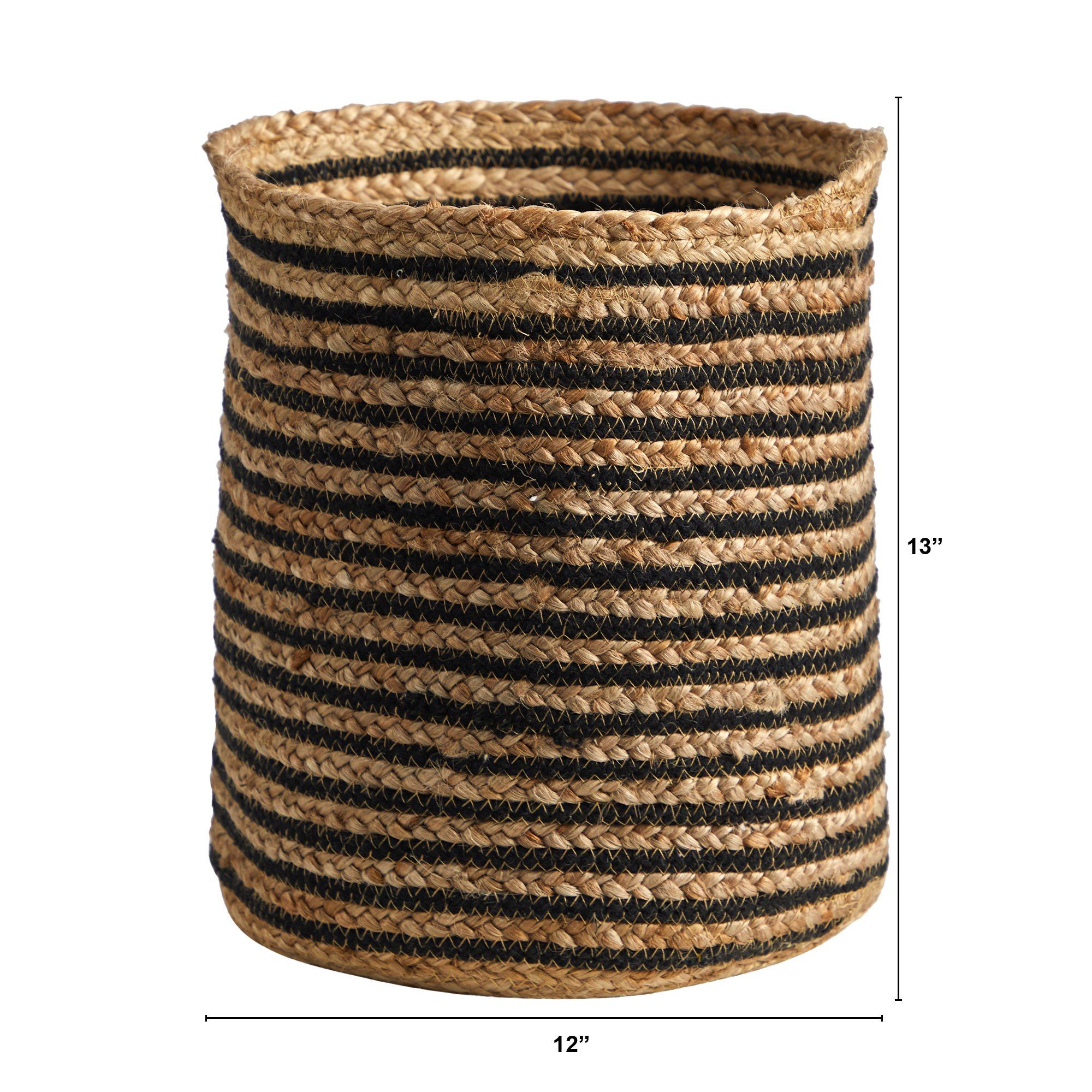 13.5” Handmade Natural Jute Planter - Image 2