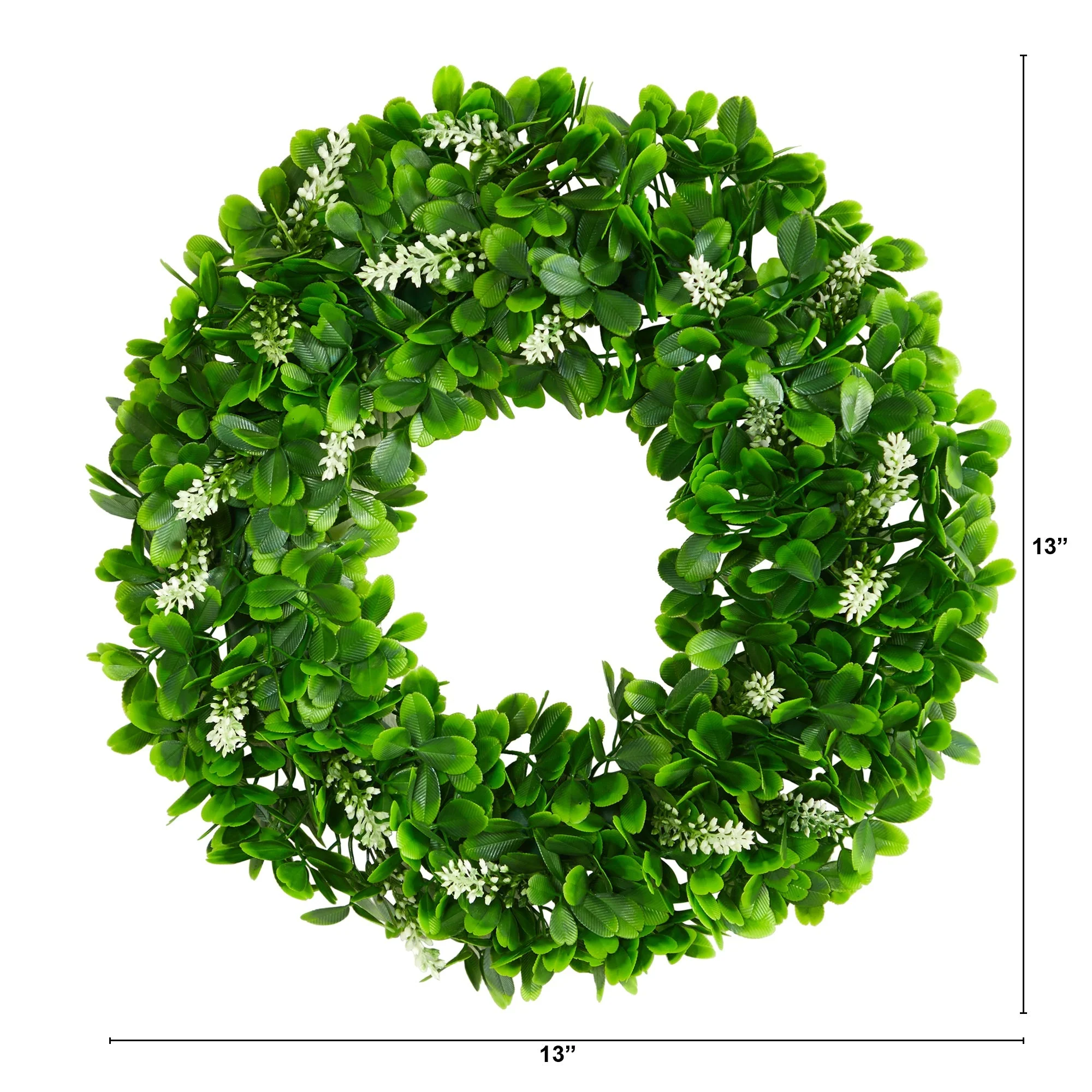 13” Jasmine Artificial Wreath - Image 2