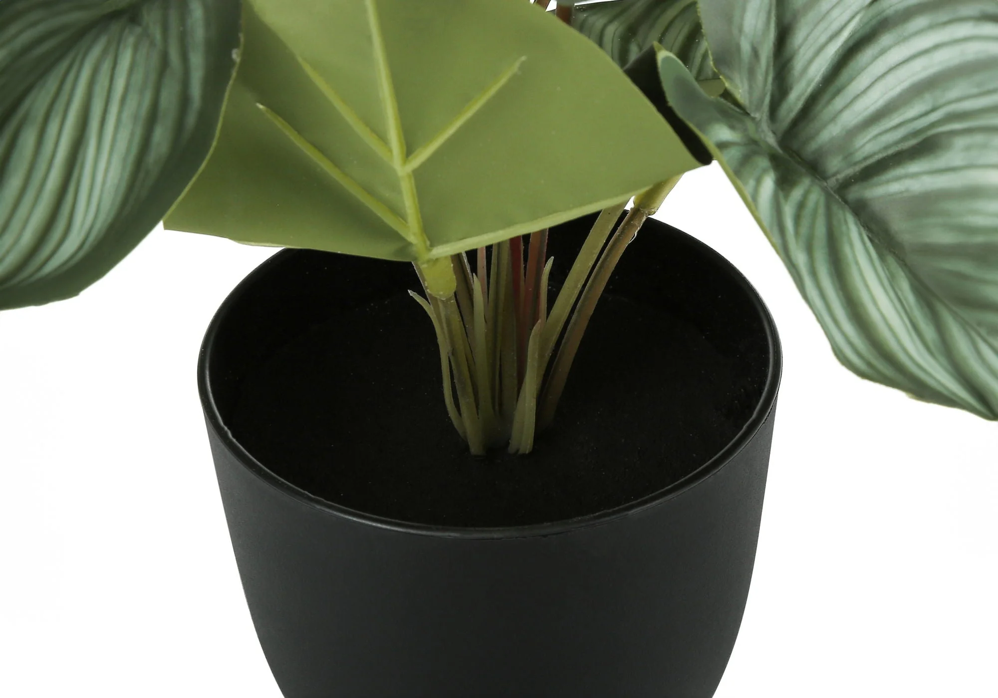 13" Tall, Artificial Plant, Epipremnum, Indoor, Faux, Fake, Table, Greenery, Potted, Decorative (Set of 2) - Green / Black - Image 4