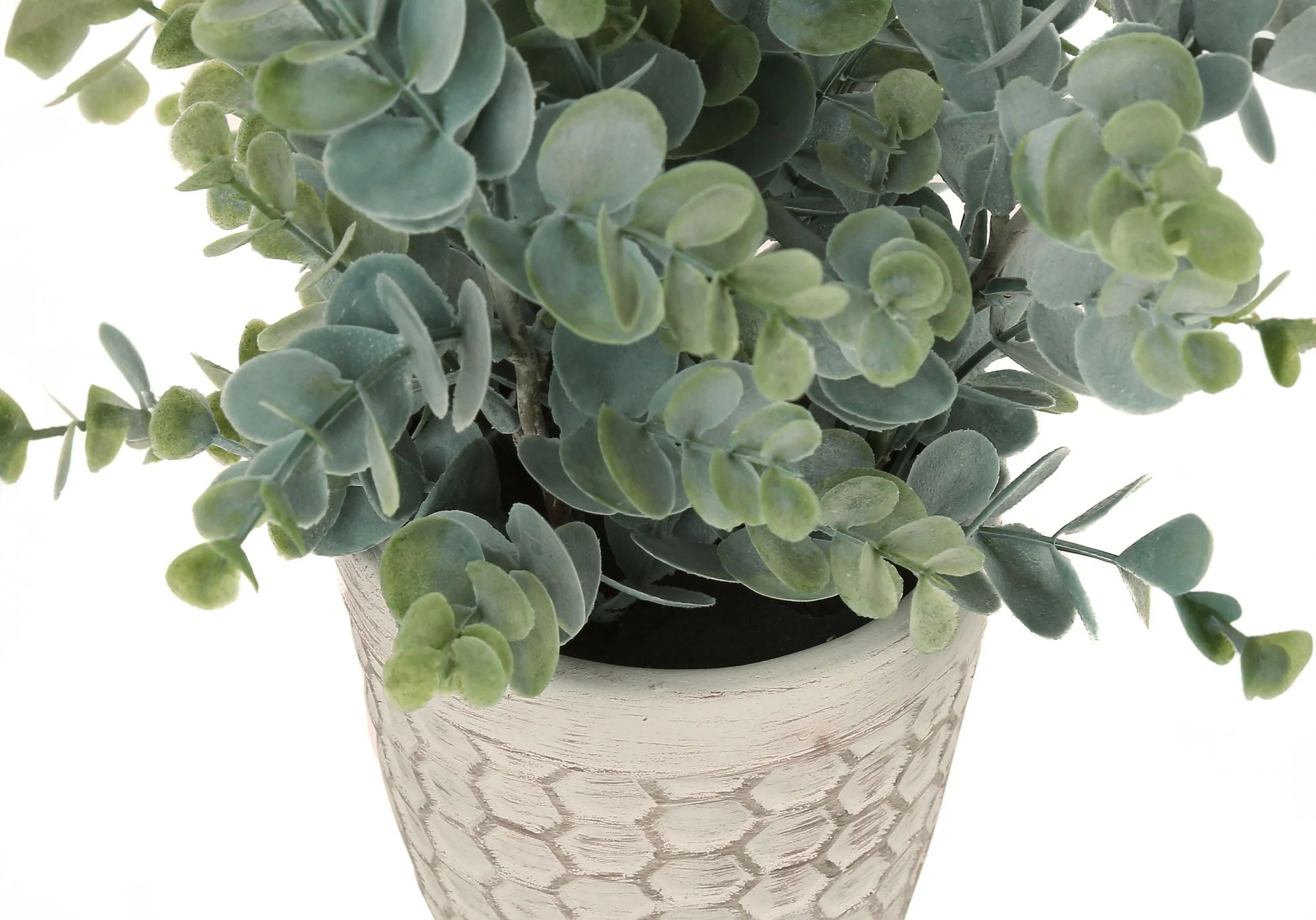 13" Tall, Artificial Plant, Eucalyptus Grass, Indoor, Faux, Fake, Table, Greenery, Potted, Decorative (Set of 2) - Green / White - Image 4