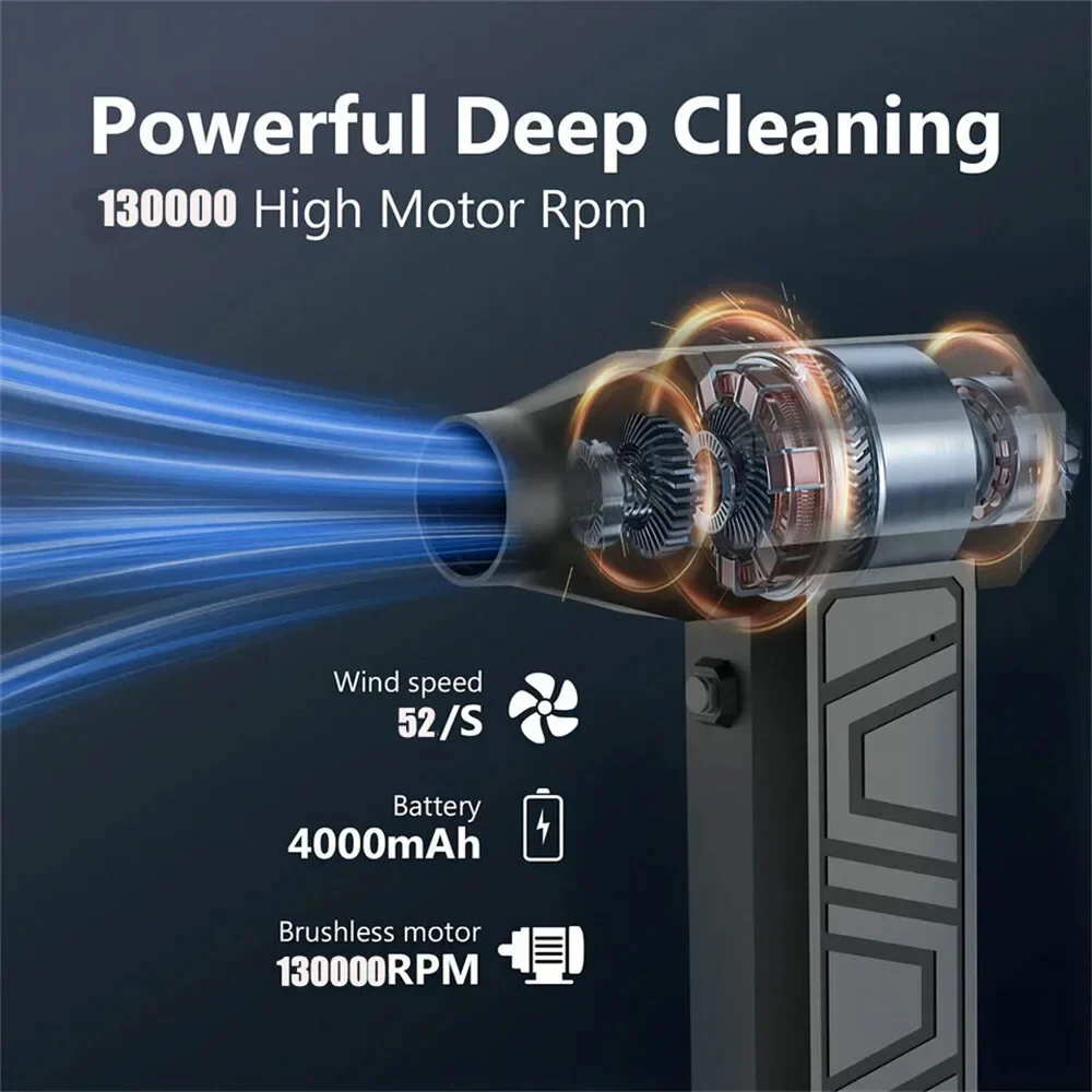 130000RPM Electric Air Duster Cordless Compressed Air Blower - Image 2