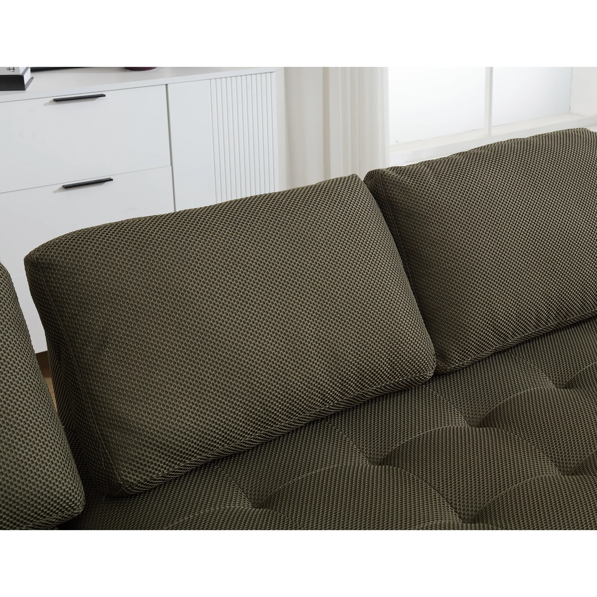 138.5" Modular Combination U-Shaped Sofa in Green - Image 10