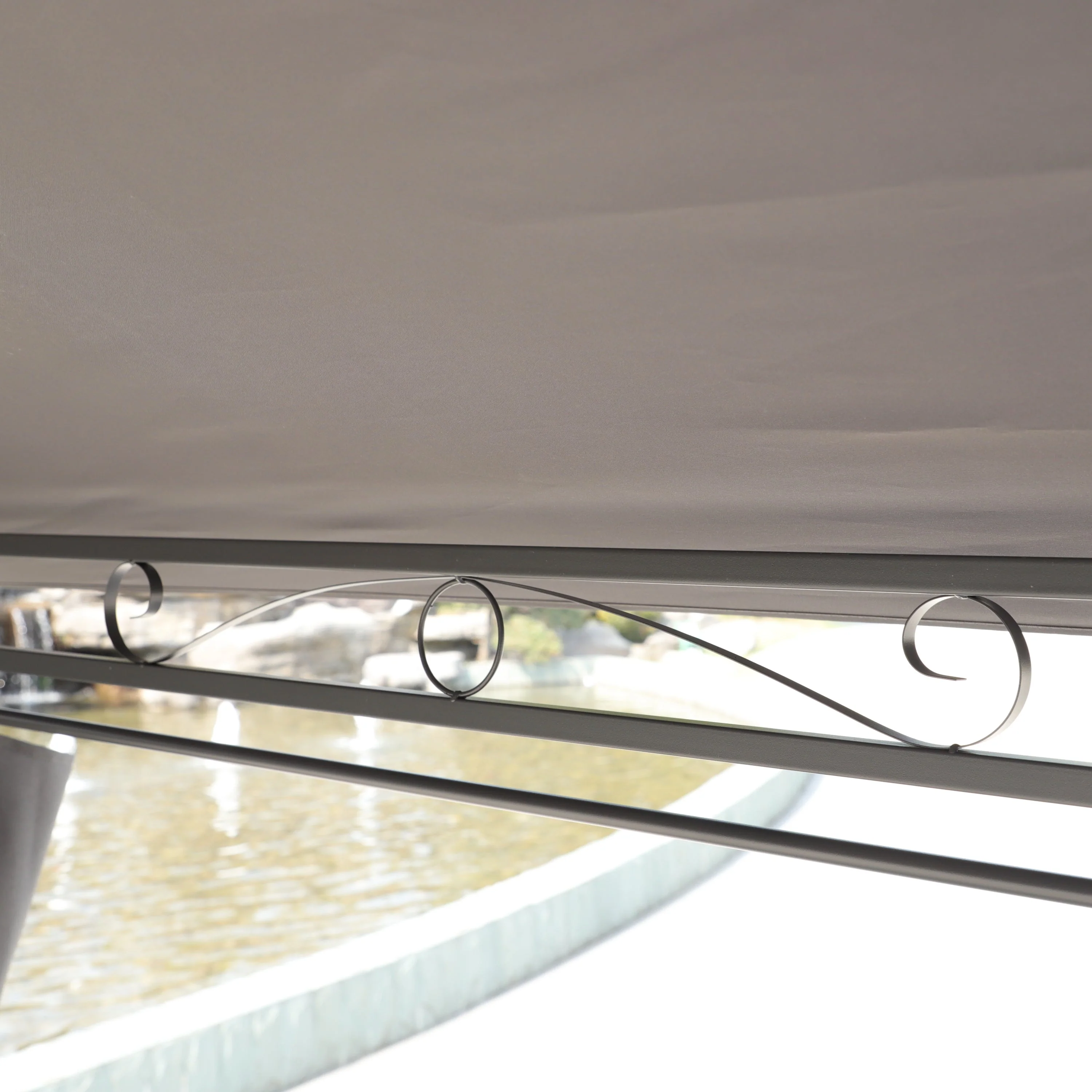 13x10 ft Outdoor Patio Gazebo Canopy Tent with Ventilated Double Roof and Side Wall - Image 13