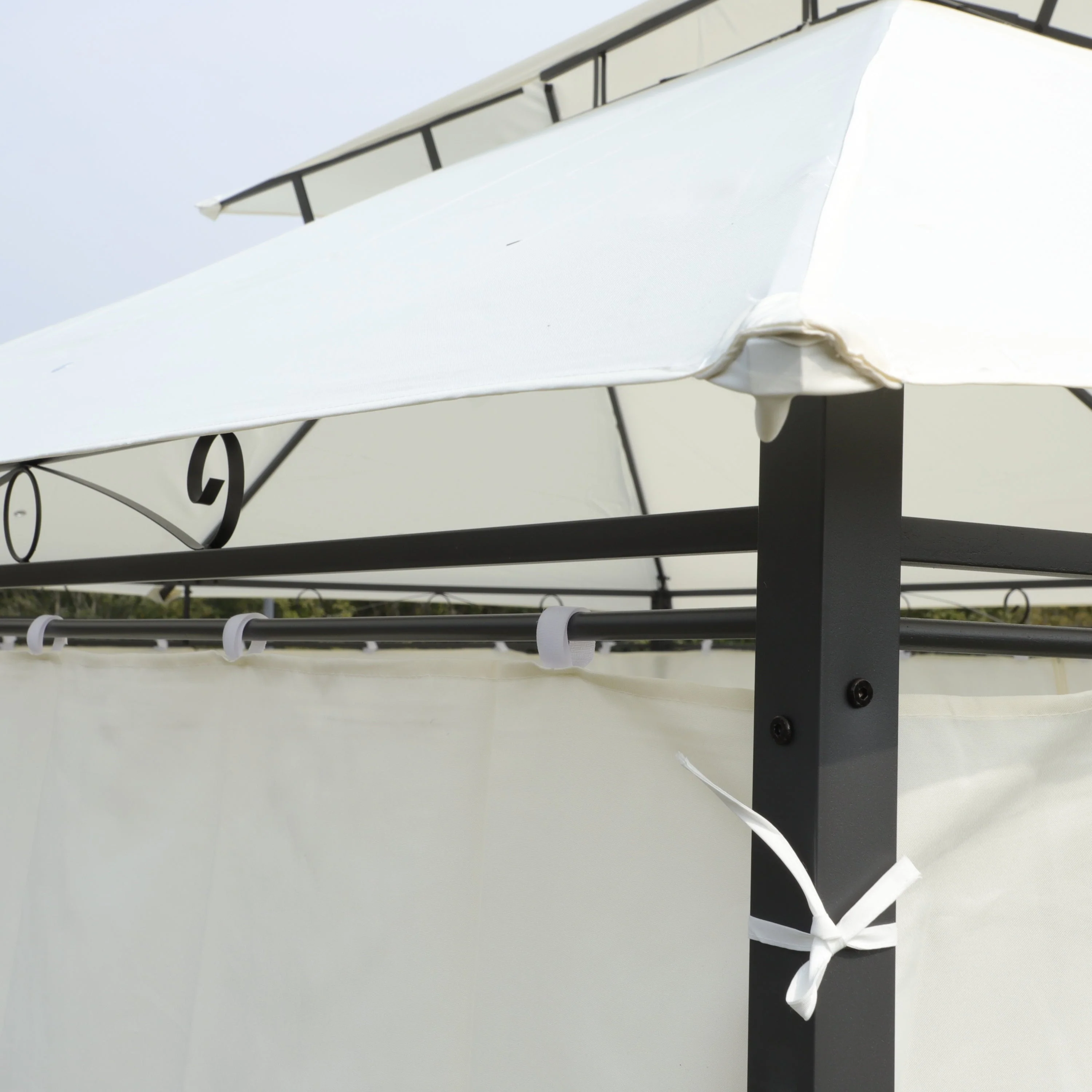 13x10 Outdoor Patio Gazebo Tent with Ventilated Double Roof and Sidewalls - Image 12