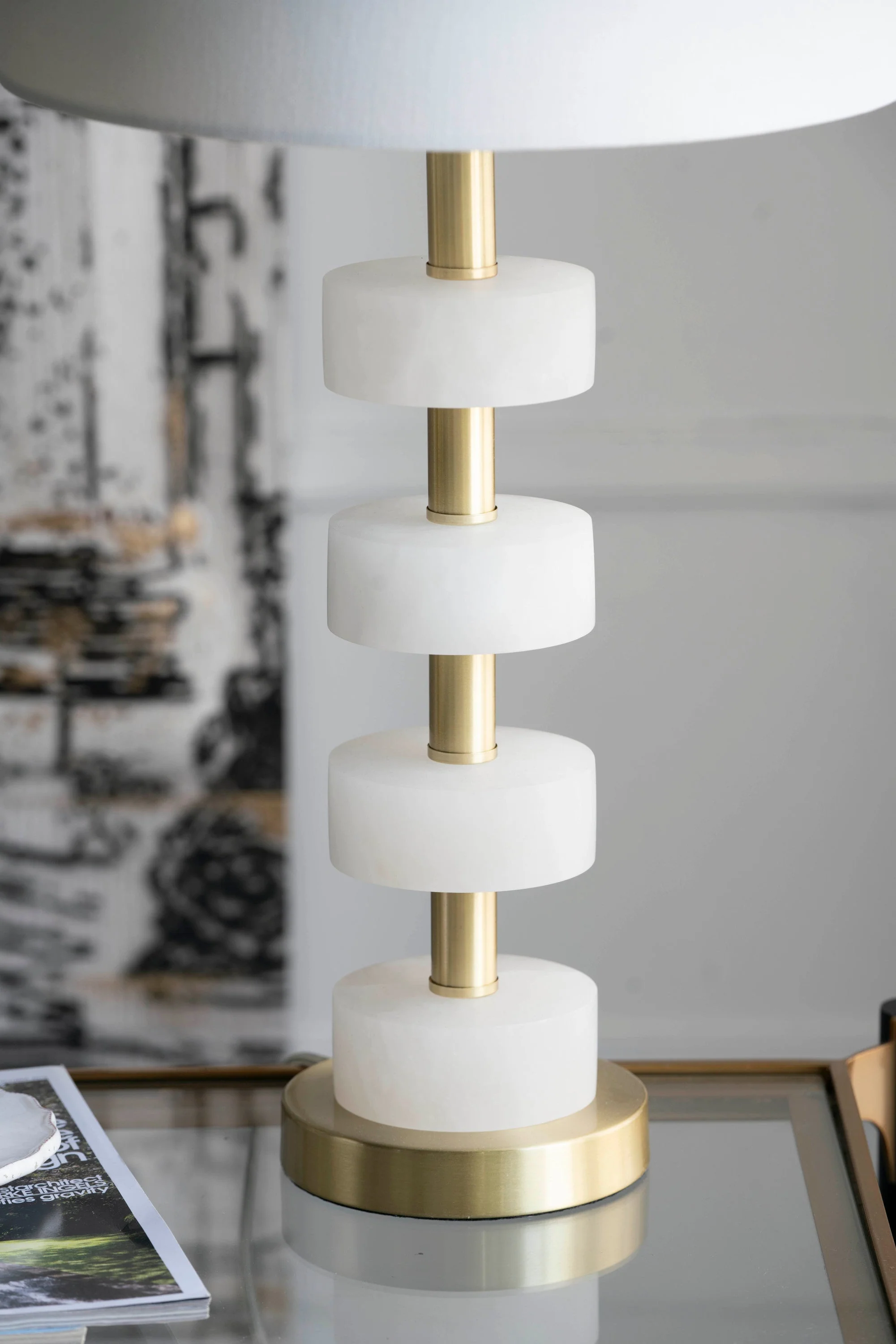 13x13x26 Marble Table Lamp - Image 11