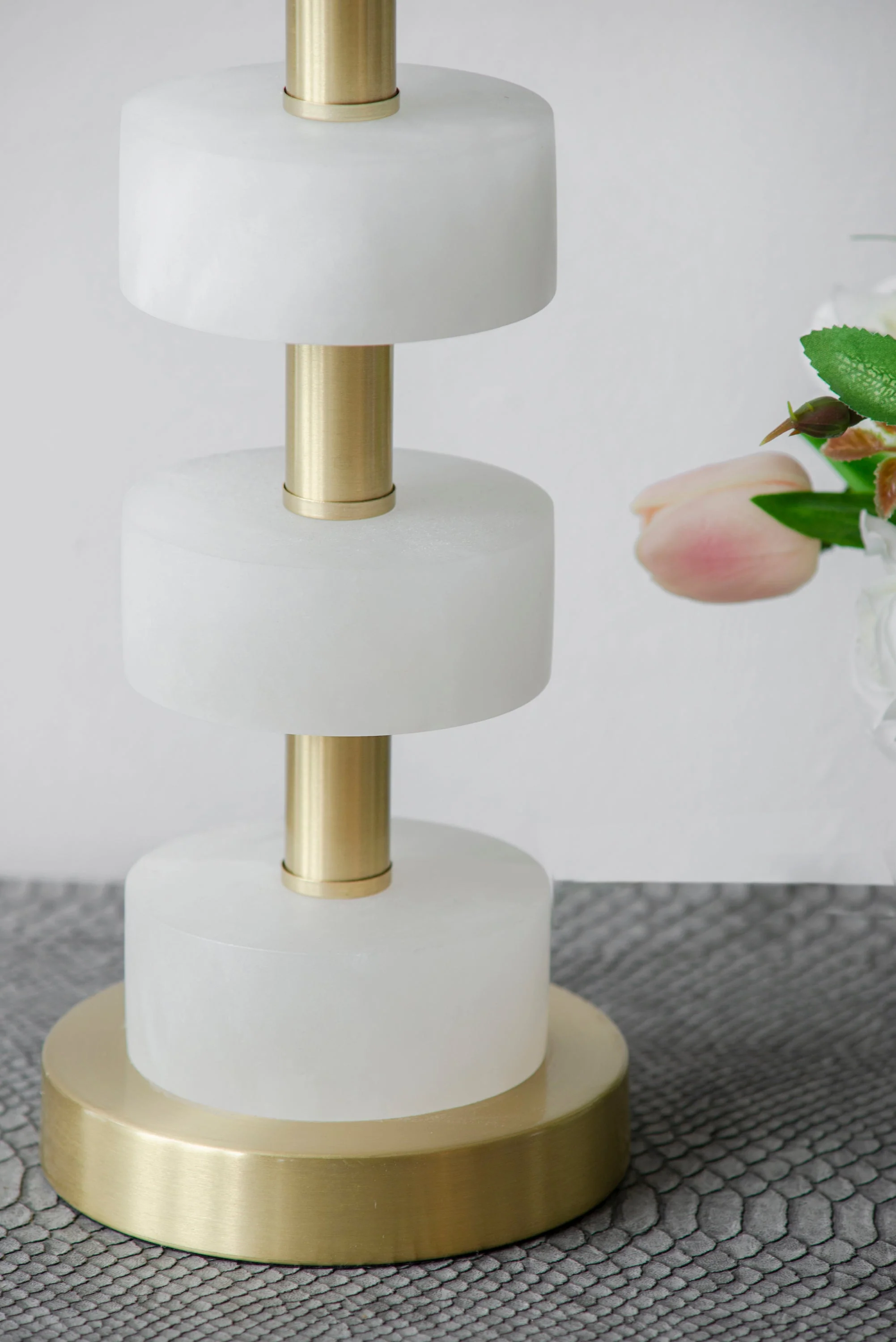 13x13x26 Marble Table Lamp - Image 12