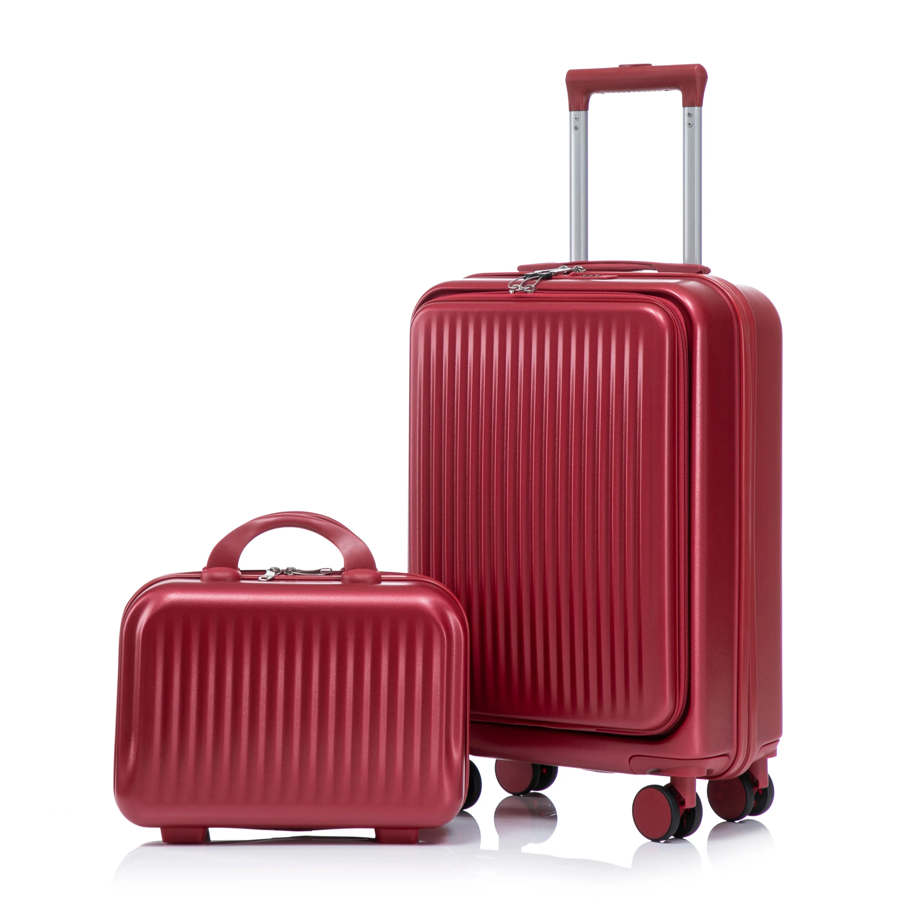 14'/20' 2 pcs ABS Spinner Wheel Luggage Set with Combination Lock and Front Opening Design - Image 2