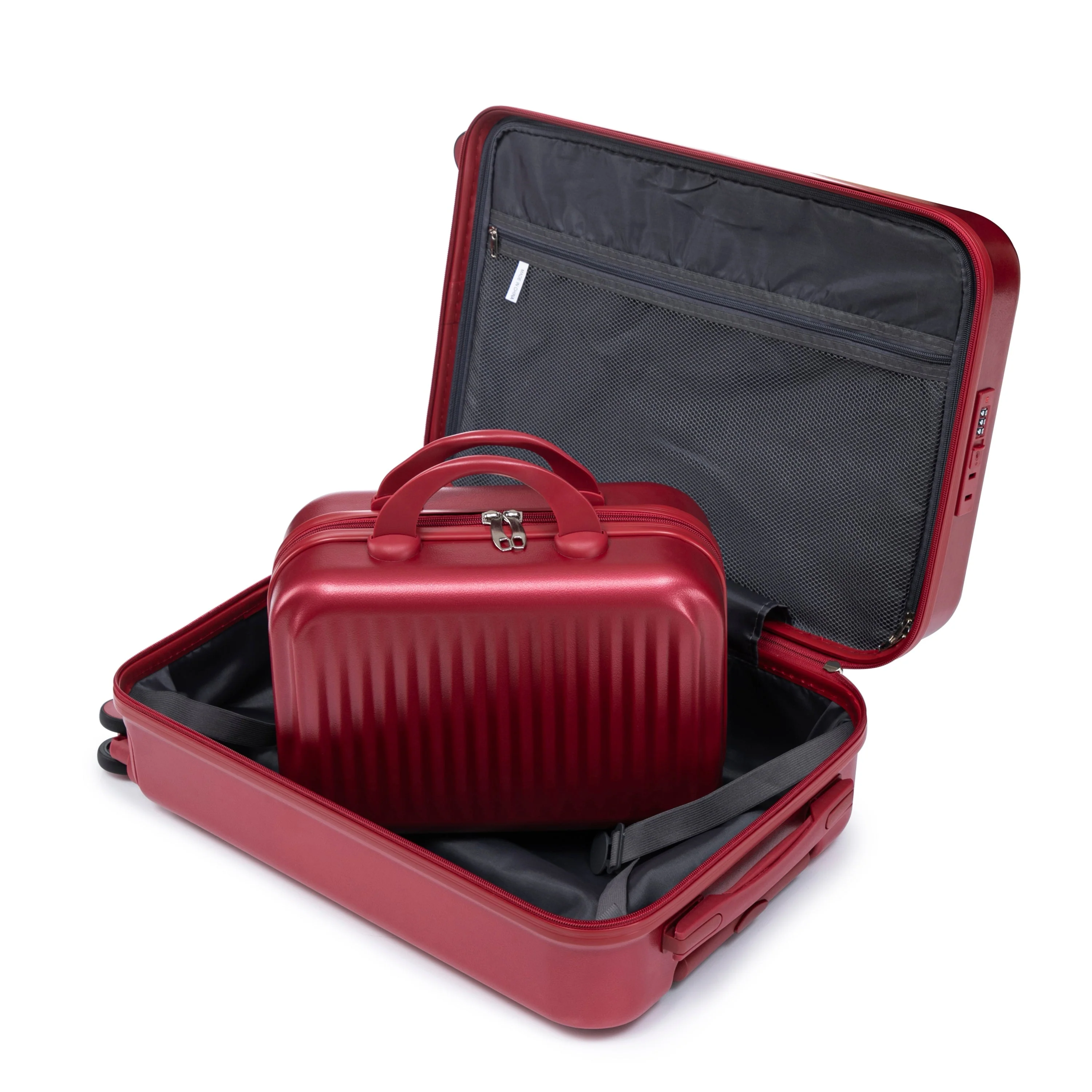 14'/20' 2 pcs ABS Spinner Wheel Luggage Set with Combination Lock and Front Opening Design - Image 26