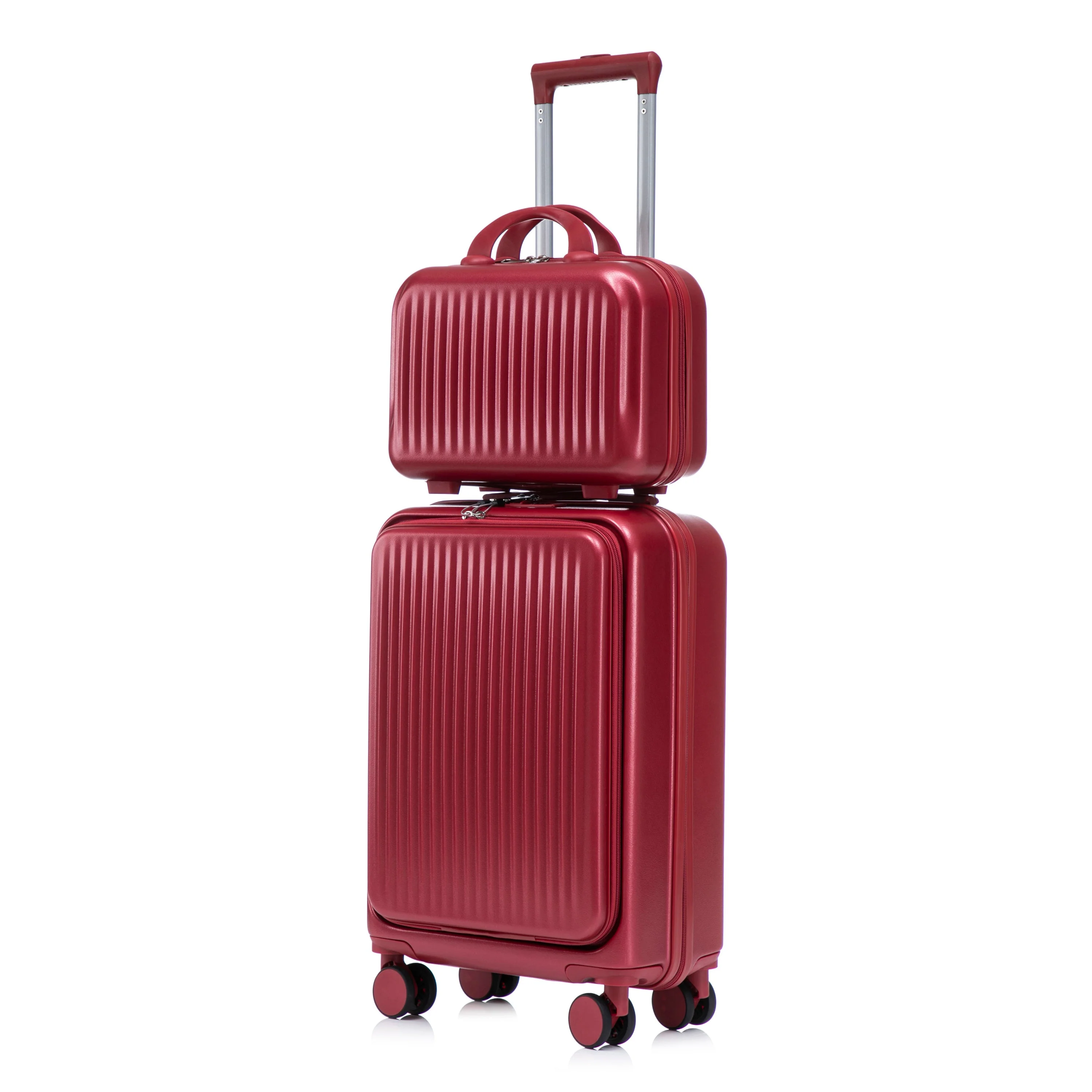 14'/20' 2 pcs ABS Spinner Wheel Luggage Set with Combination Lock and Front Opening Design - Image 27