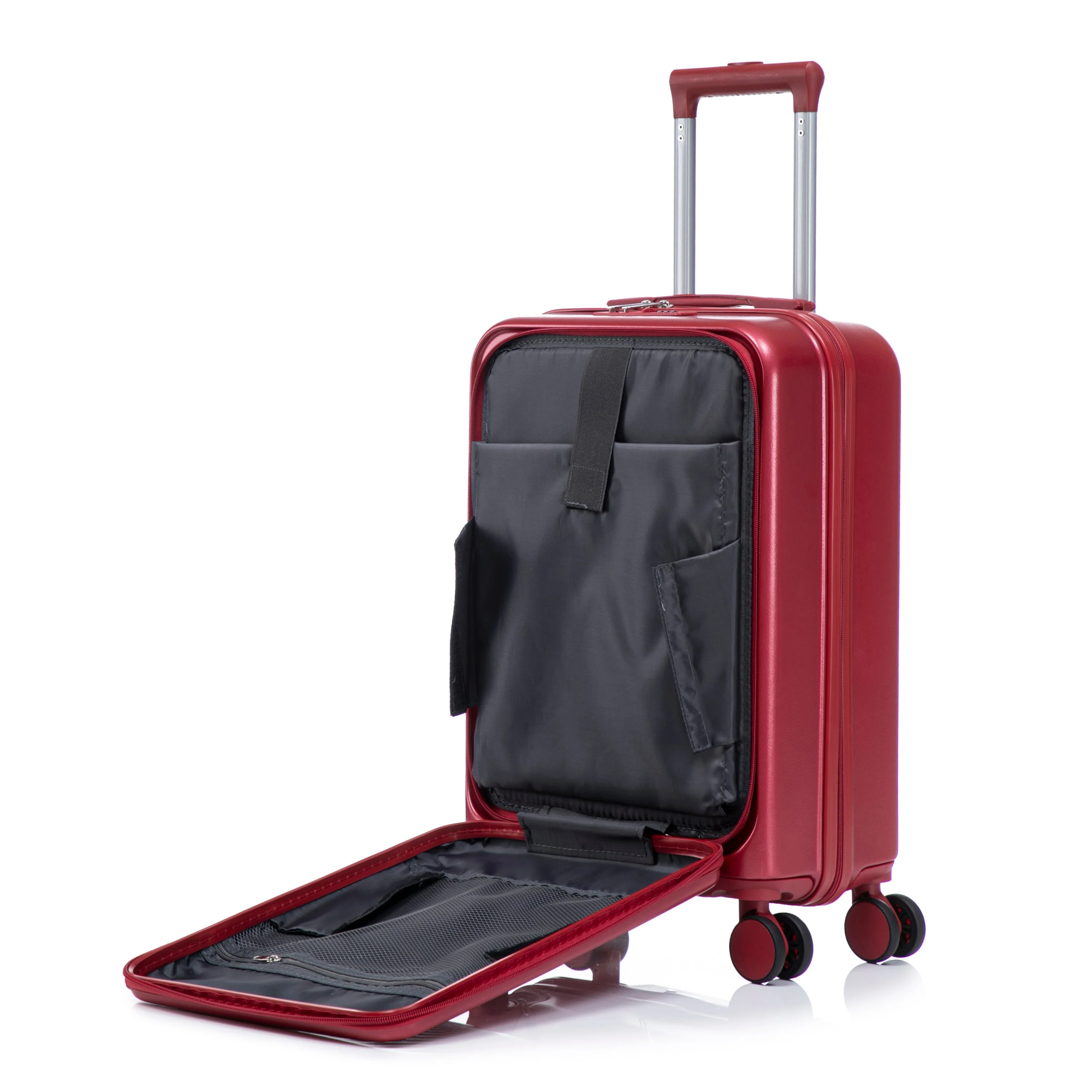 14'/20' 2 pcs ABS Spinner Wheel Luggage Set with Combination Lock and Front Opening Design - Image 44