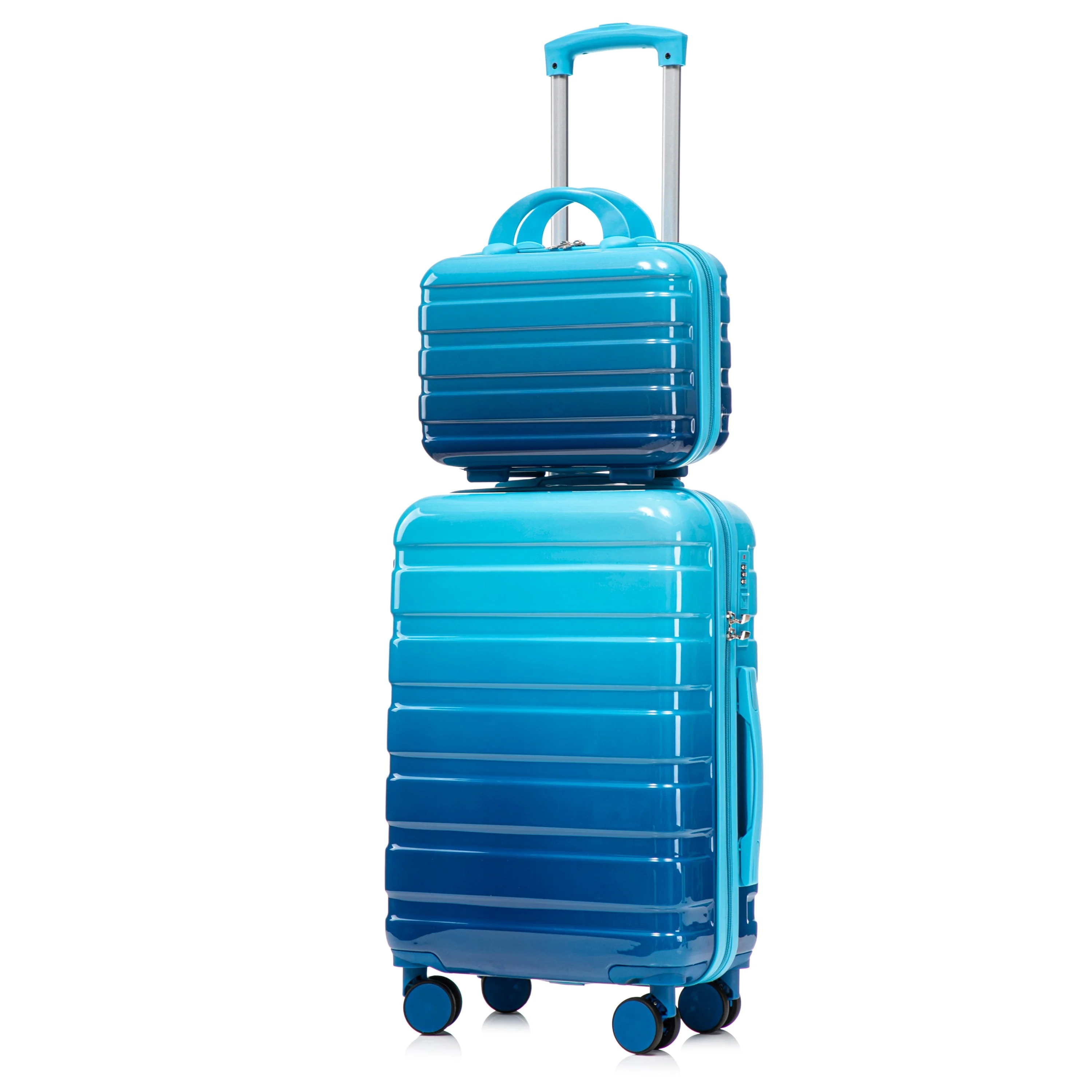 14'/20' 2-Pcs PC Spinner Wheel Luggage Set with Gradient Color and Lock - Image 42