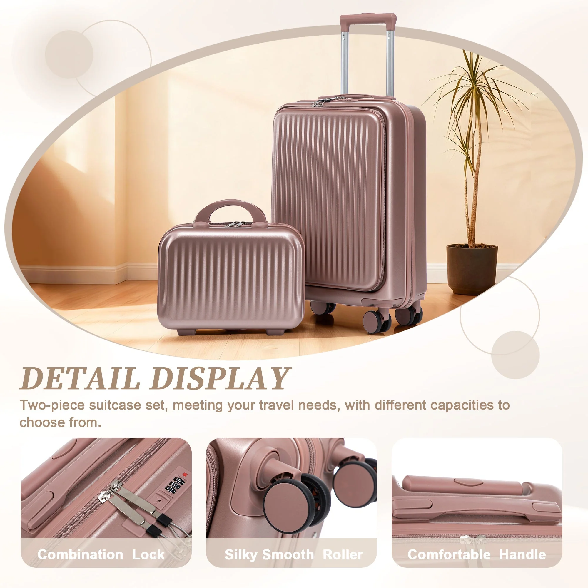 14'/20' 2-Piece ABS Spinner Wheel Luggage Set - Image 11