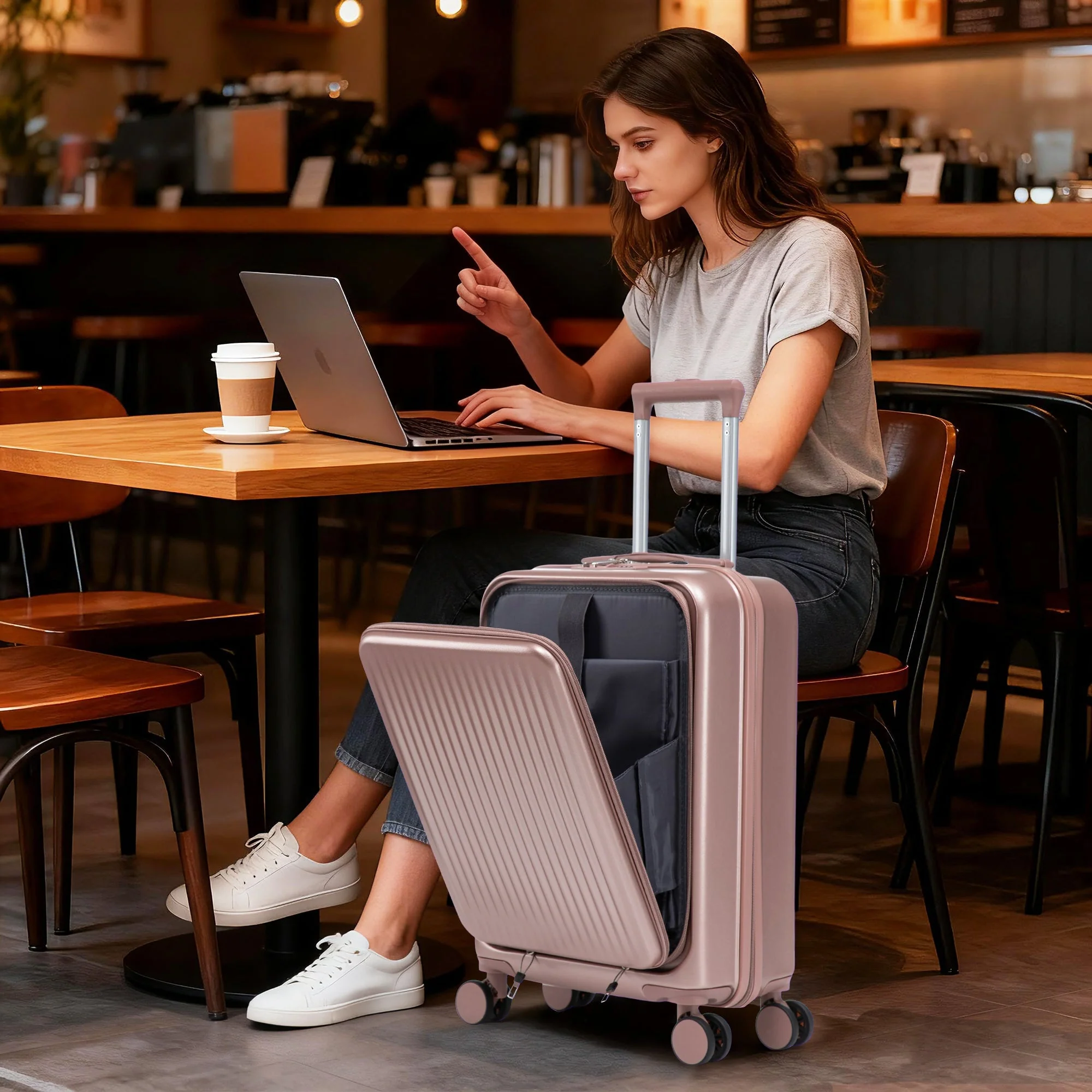 14'/20' 2-Piece ABS Spinner Wheel Luggage Set - Image 13