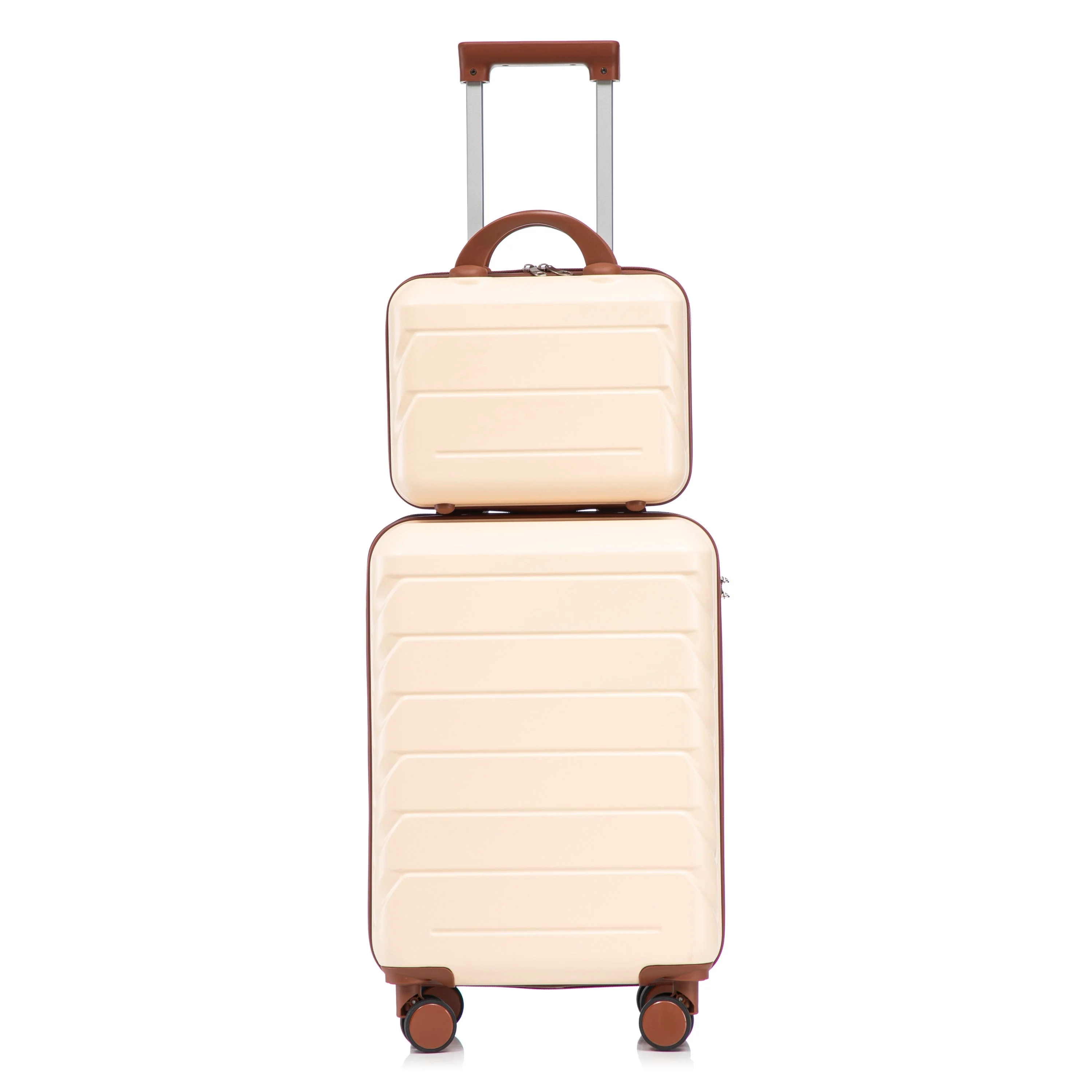 14'/20' 2-Piece ABS Spinner Wheel Luggage Set (Beige) - Image 13