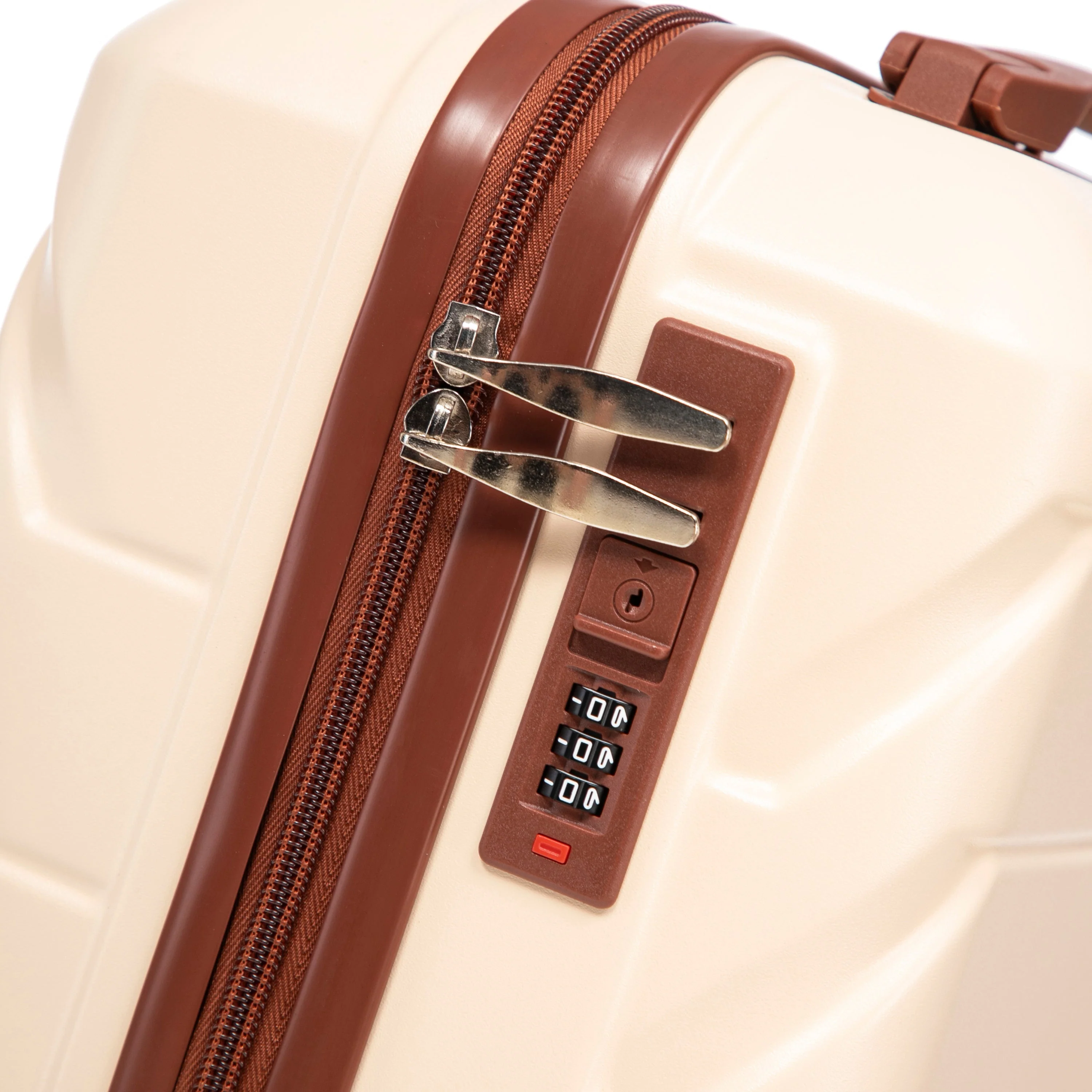 14'/20' 2-Piece ABS Spinner Wheel Luggage Set (Beige) - Image 35