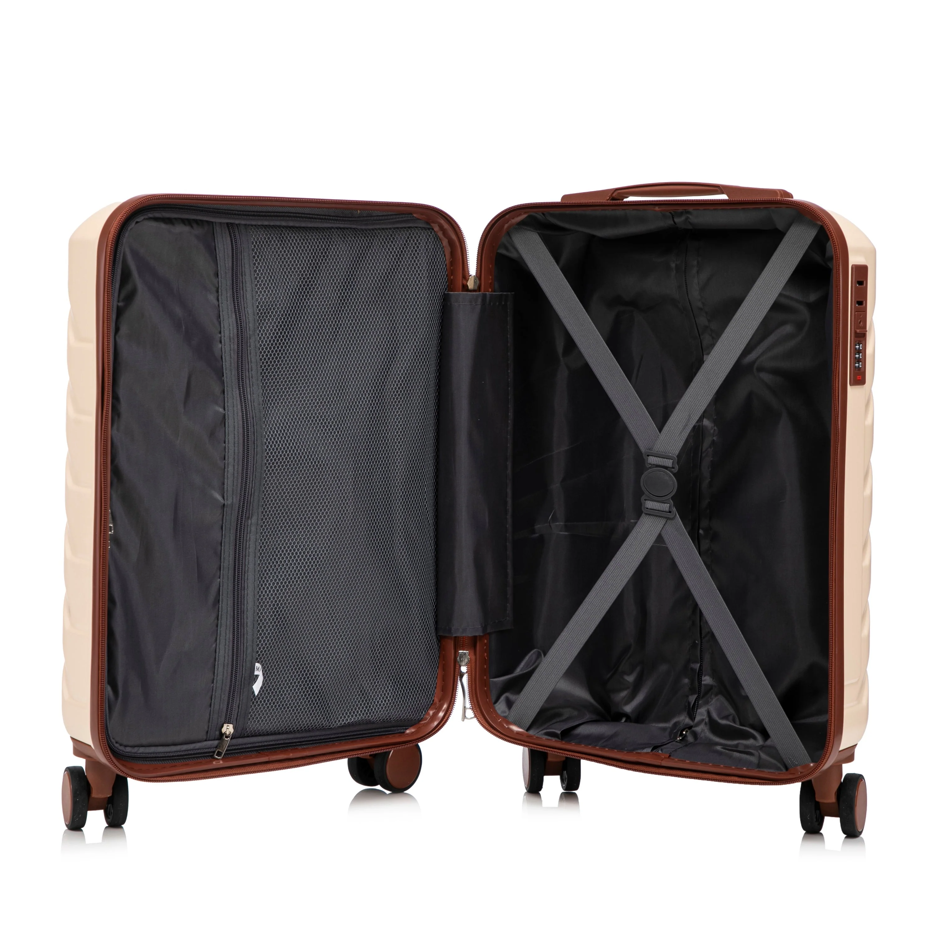14'/20' 2-Piece ABS Spinner Wheel Luggage Set (Beige) - Image 38