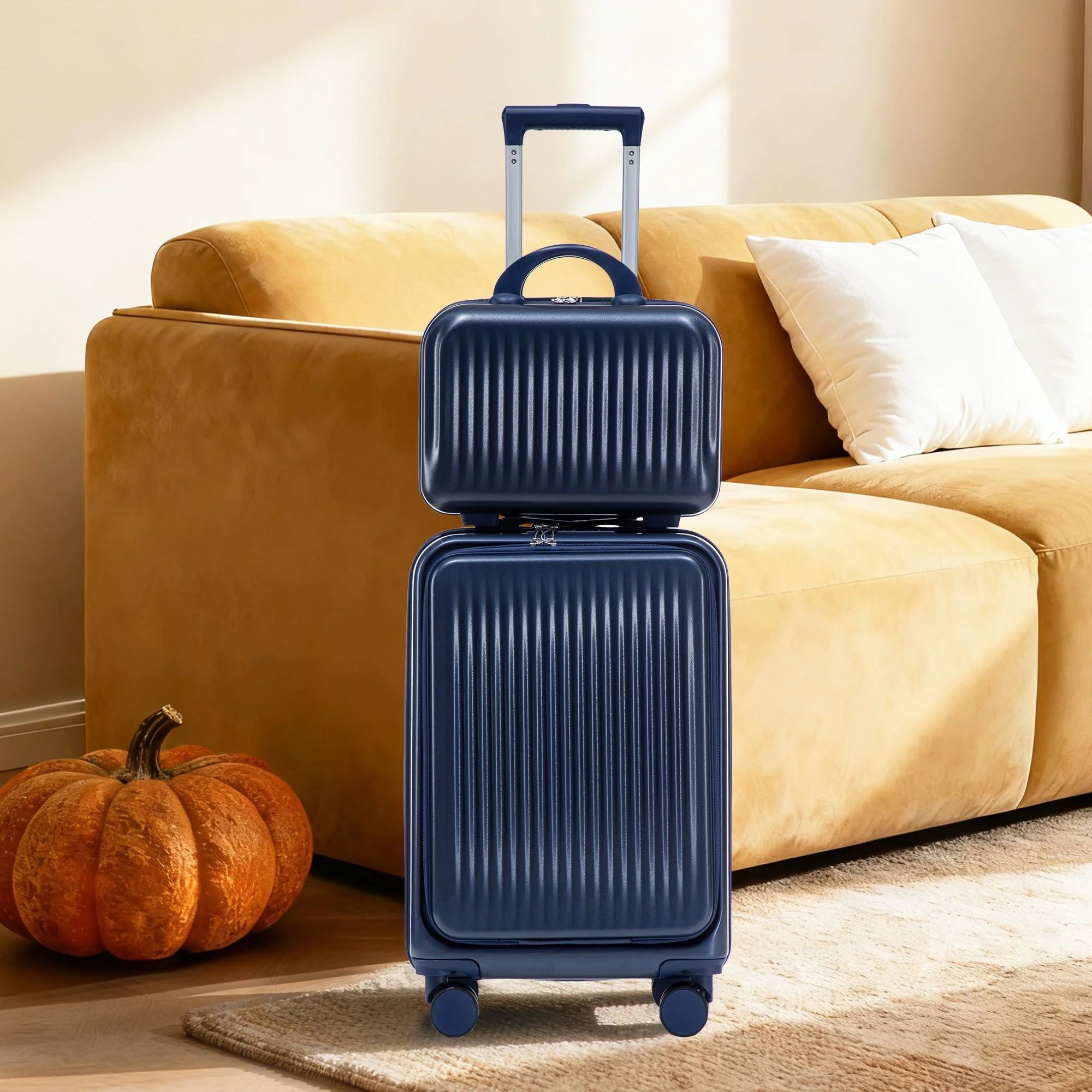 14'/20' 2-Piece ABS Spinner Wheel Luggage Set with Combination Lock - Image 12