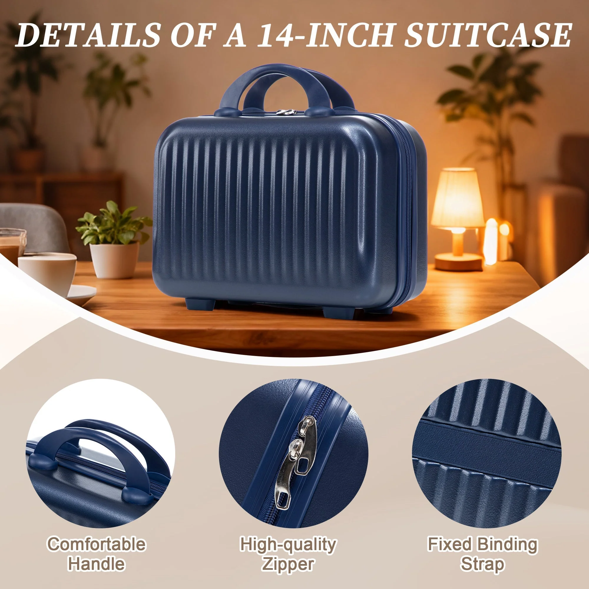 14'/20' 2-Piece ABS Spinner Wheel Luggage Set with Combination Lock - Image 9