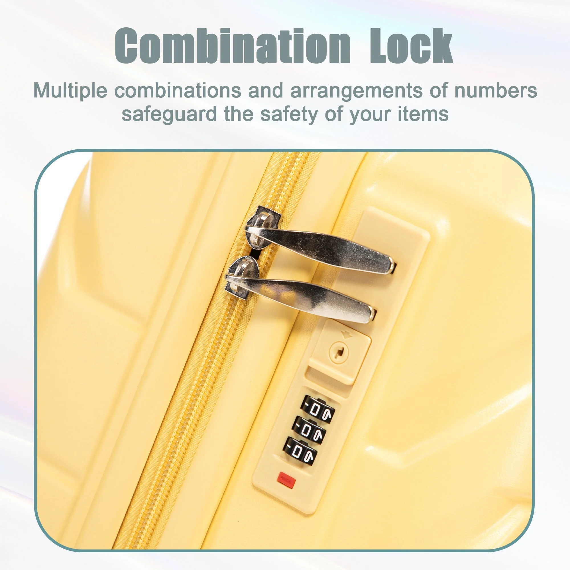 14'/20' 2-Piece ABS Spinner Wheel Luggage Set with Combination Lock - Image 10