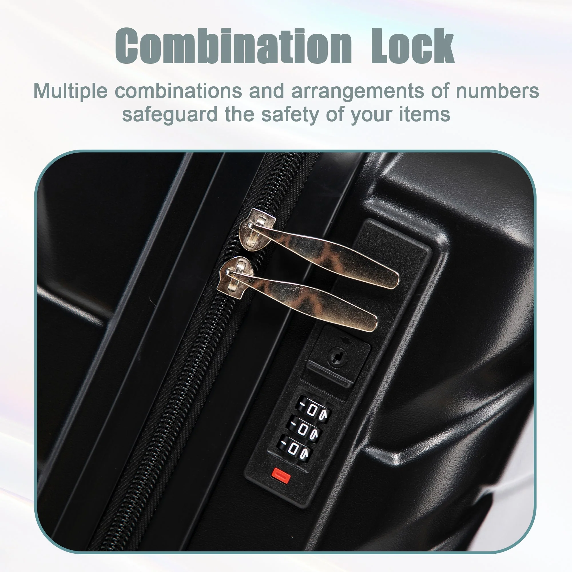14'/20' 2-Piece ABS Spinner Wheel Luggage Set with Combination Lock - Image 10