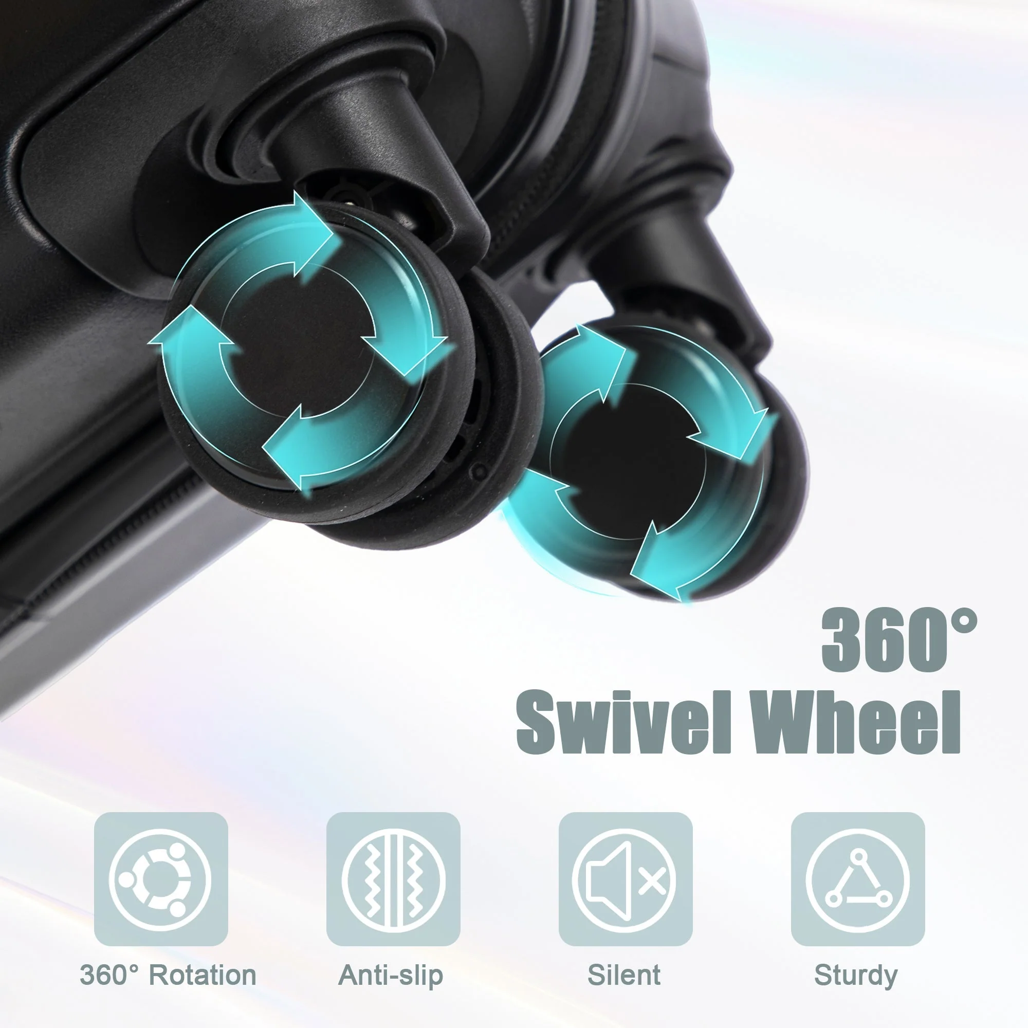 14'/20' 2-Piece ABS Spinner Wheel Luggage Set with Combination Lock - Image 11
