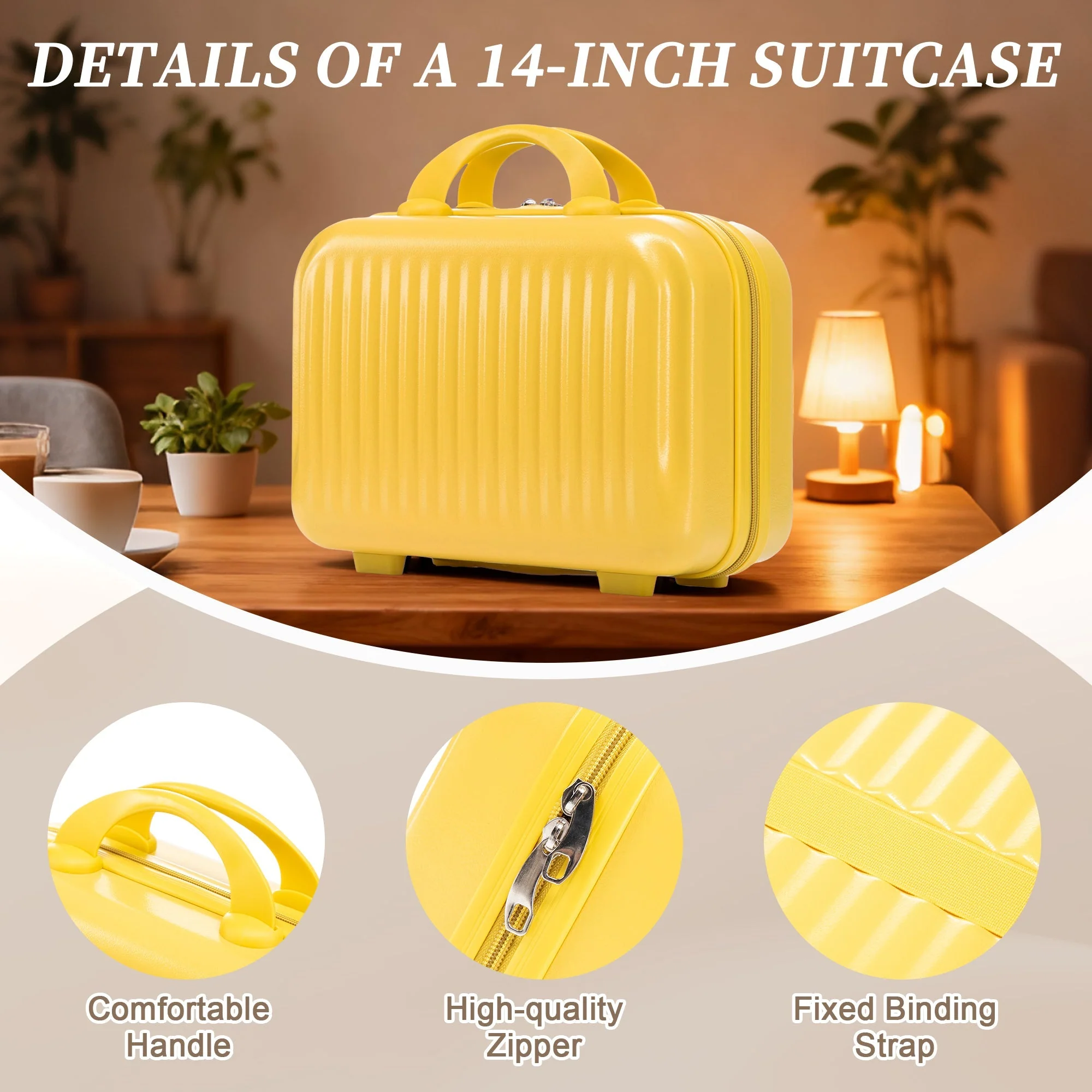 14'/20' 2-Piece ABS Spinner Wheel Luggage Set with Combination Lock - Image 9