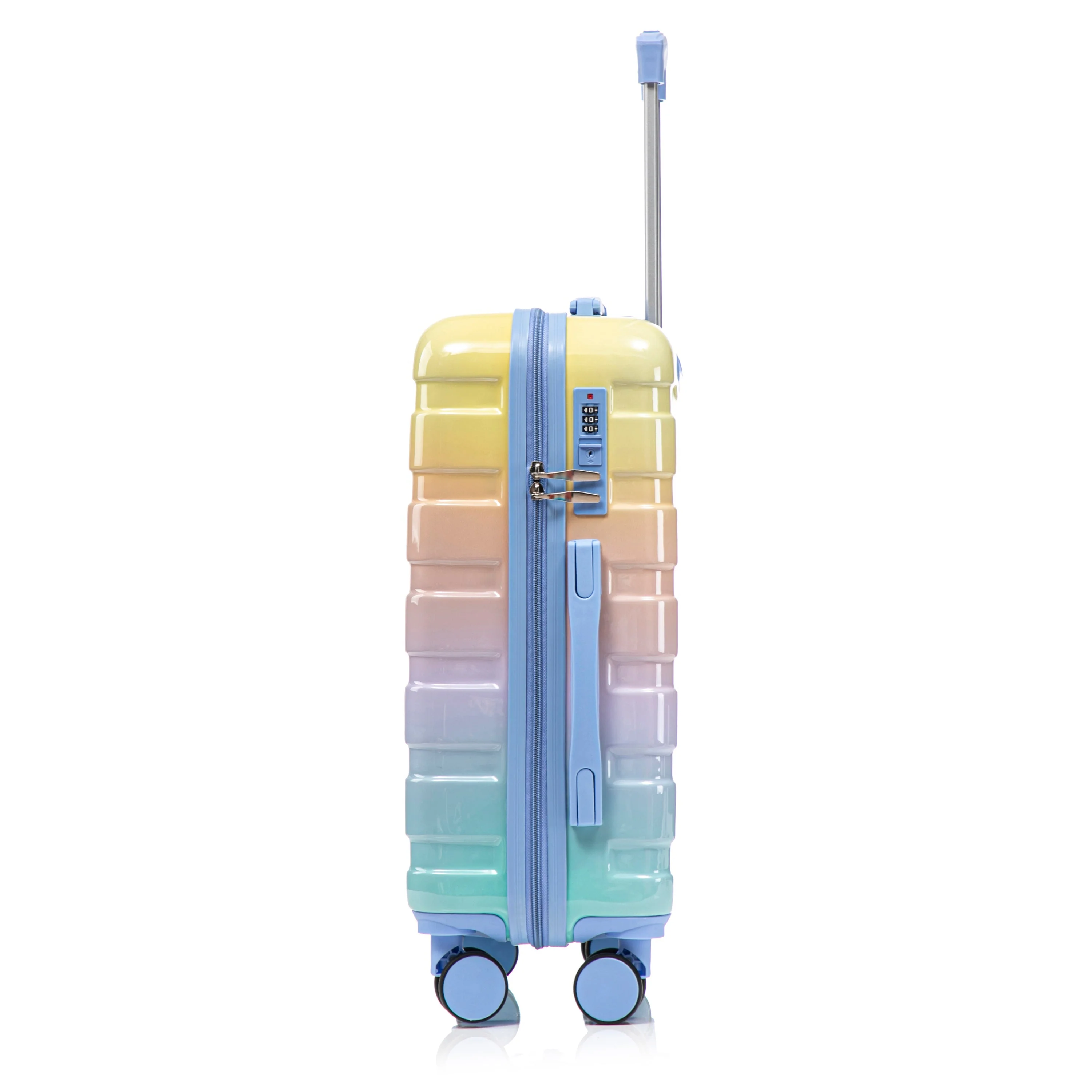 14'/20' 2-Piece PC Spinner Wheel Luggage Set in Gradient Blue and Yellow - Image 12