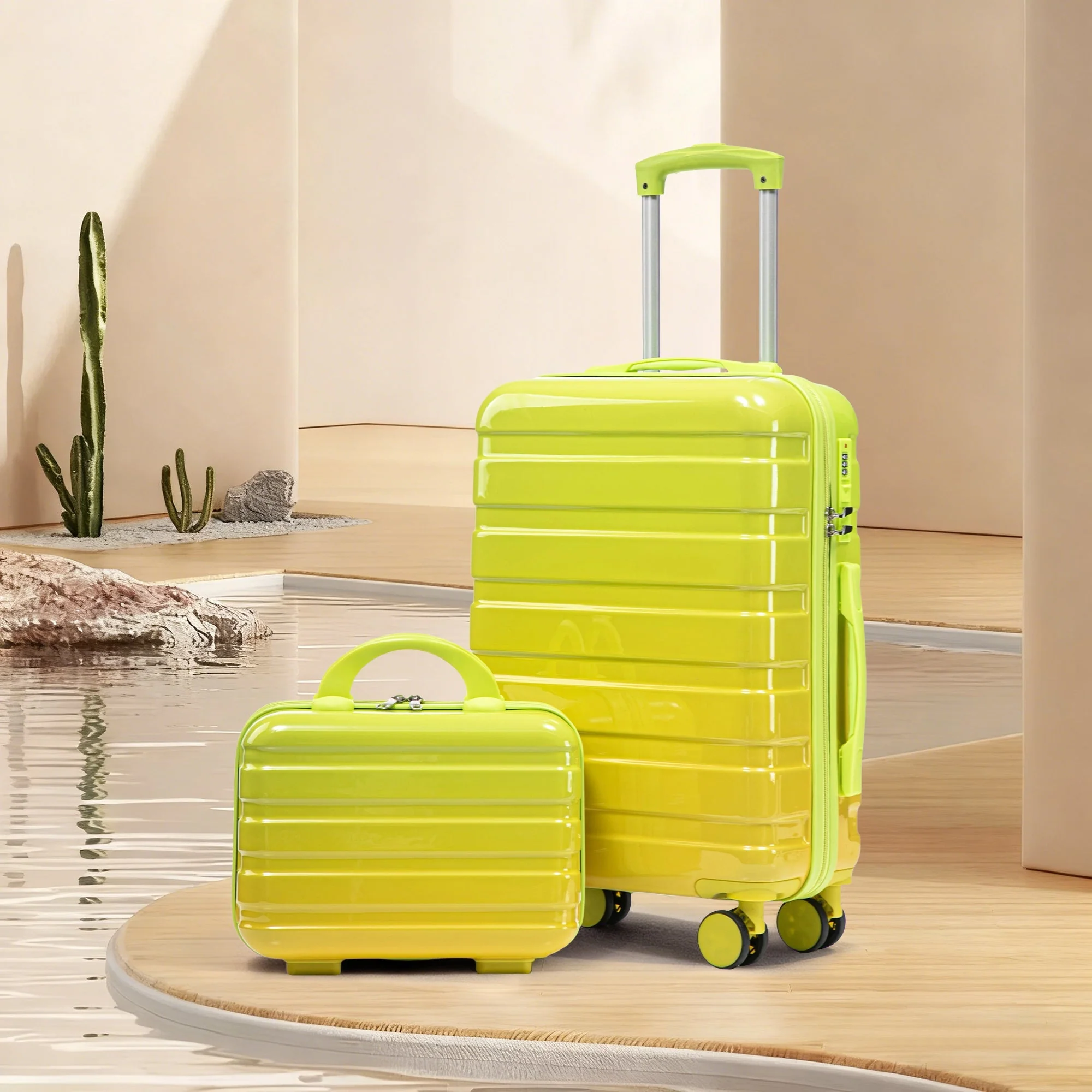 14'/20' 2-Piece PC Spinner Wheel Luggage Set with Gradient Color and Lock - Image 11
