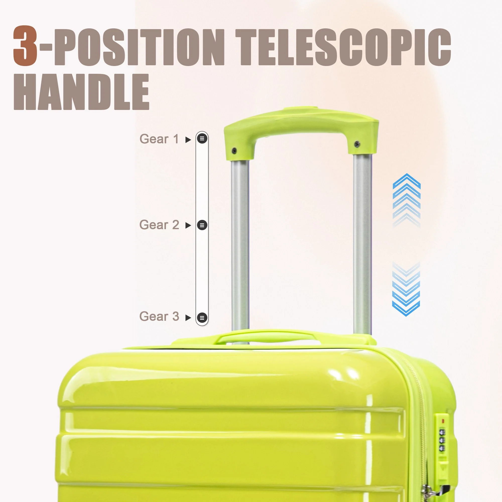 14'/20' 2-Piece PC Spinner Wheel Luggage Set with Gradient Color and Lock - Image 5