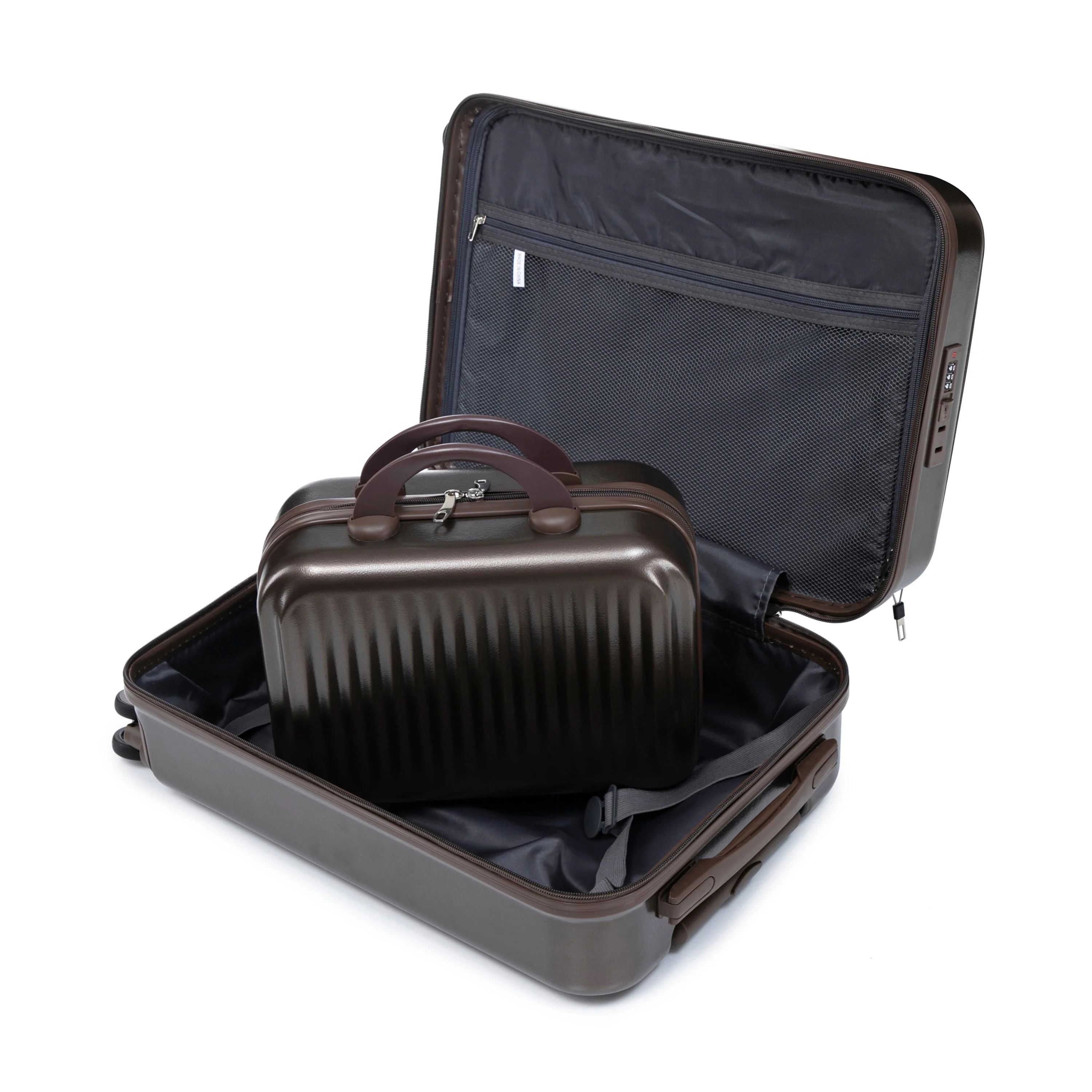 14' & 20' ABS Spinner Wheel Luggage Set with Cosmetic Case - Image 26
